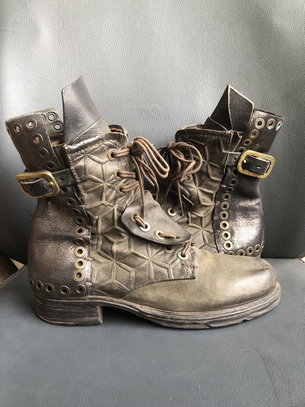 A.S.98 A.S 98 Green Calfskin Leather Women’s Boots Size 37 Size US 7 / IT 37 - 7 Thumbnail