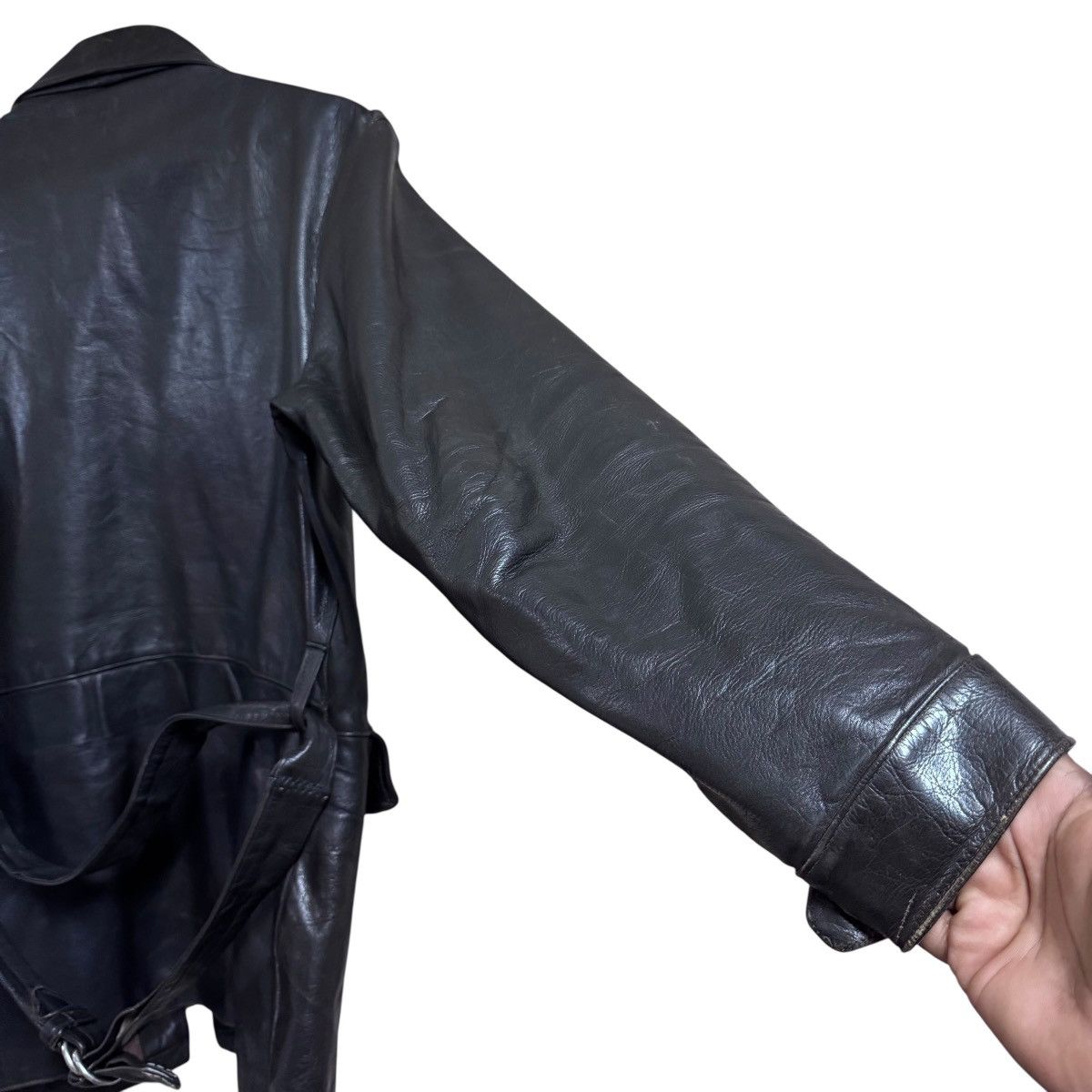 Vintage Vintage 50s Horsehide Leather Hunting Jacket Lightning Zip Size US L / EU 52-54 / 3 - 11 Thumbnail