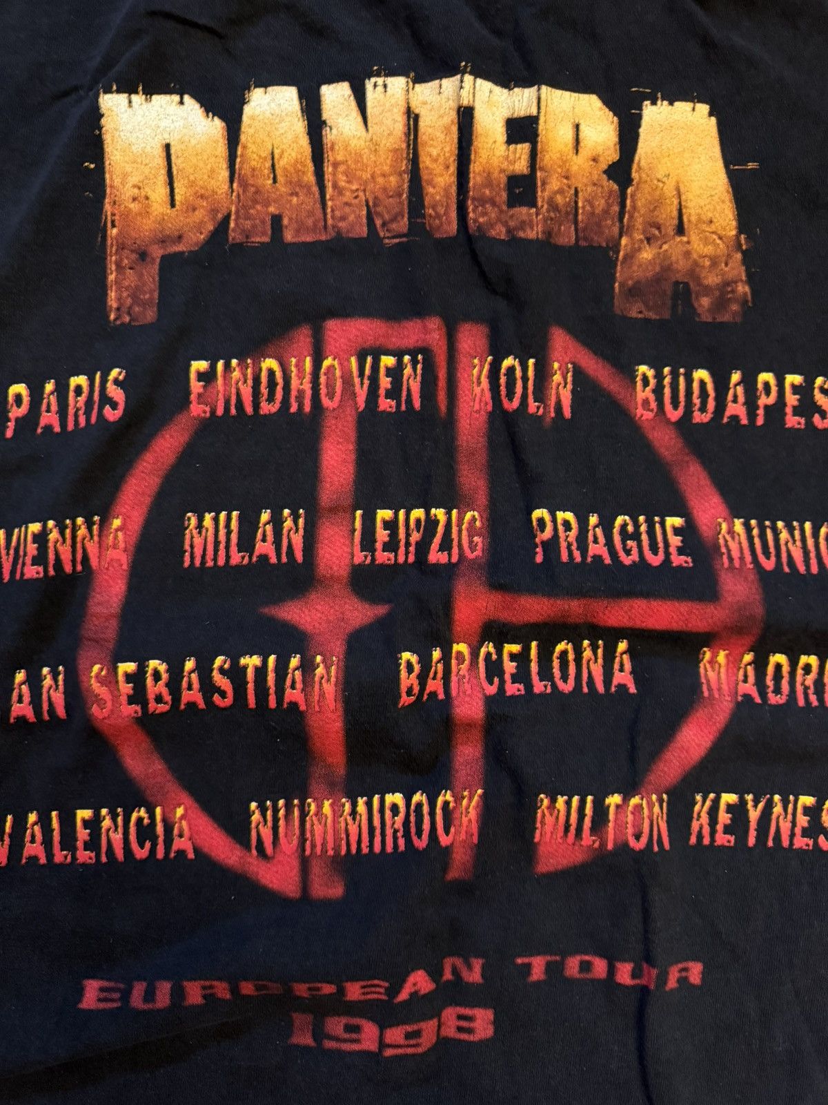 Band Tees Vintage Pantera European Tour 1998 Snake T-Shirt Size US M / EU 48-50 / 2 - 4 Thumbnail