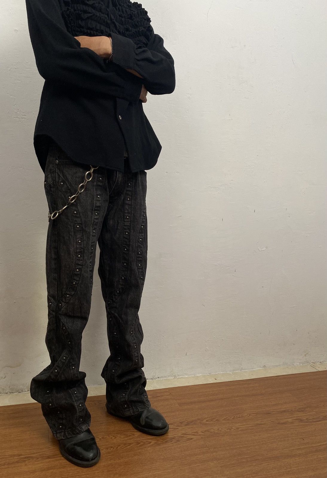 Shinehill studded flare jeans