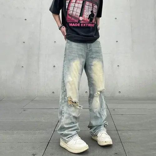 Japanese Brand × Jean Streetwear Ripped Baggy Jeans Men Size US 30 / EU 46 - 3 Thumbnail