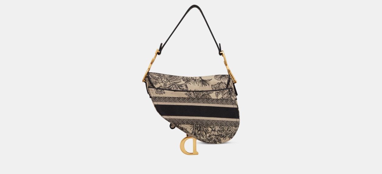 o1w1db10424 Size: OS Saddle Bag in Beige/Multicolor