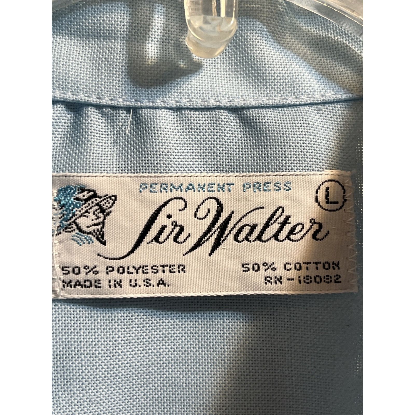 Other Vintage Sir Walter Shirt Men’s Large Blue Cotton Polyester Size US L / EU 52-54 / 3 - 3 Thumbnail