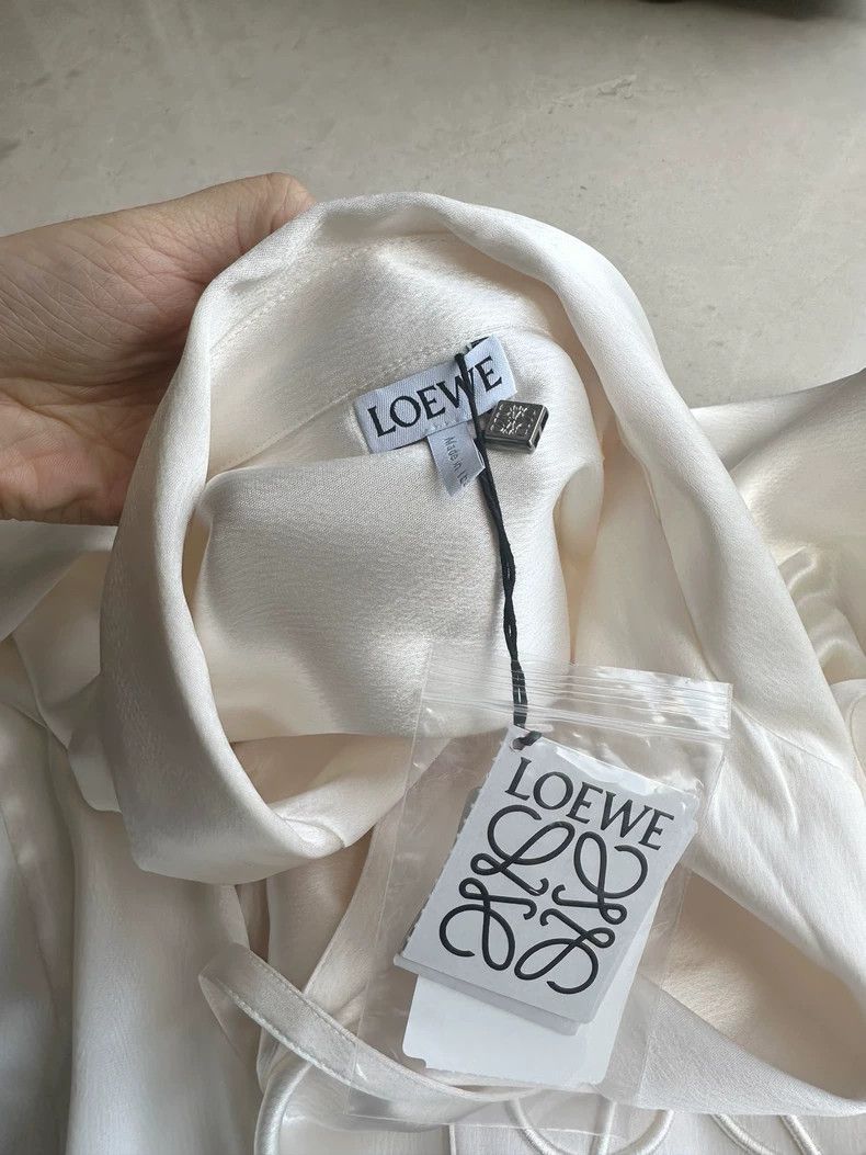 Loewe LOEWE White satin shirt Size XS / US 0-2 / IT 36-38 - 5 Thumbnail