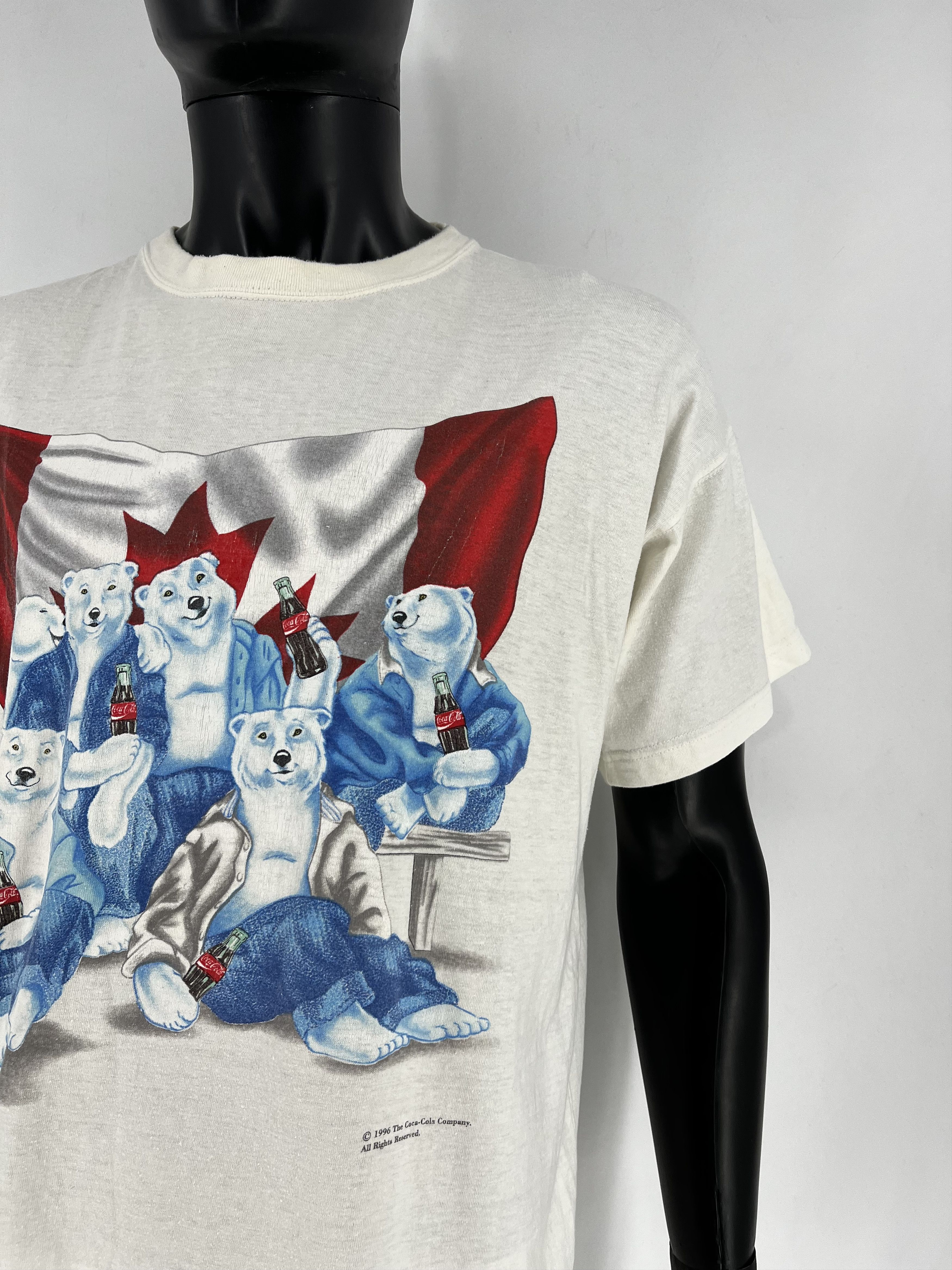 Coca Cola × Vintage Vintage 1996 Single Stitch Coca-Cola Heather Gray Graphic Size US XL / EU 56 / 4 - 7 Thumbnail