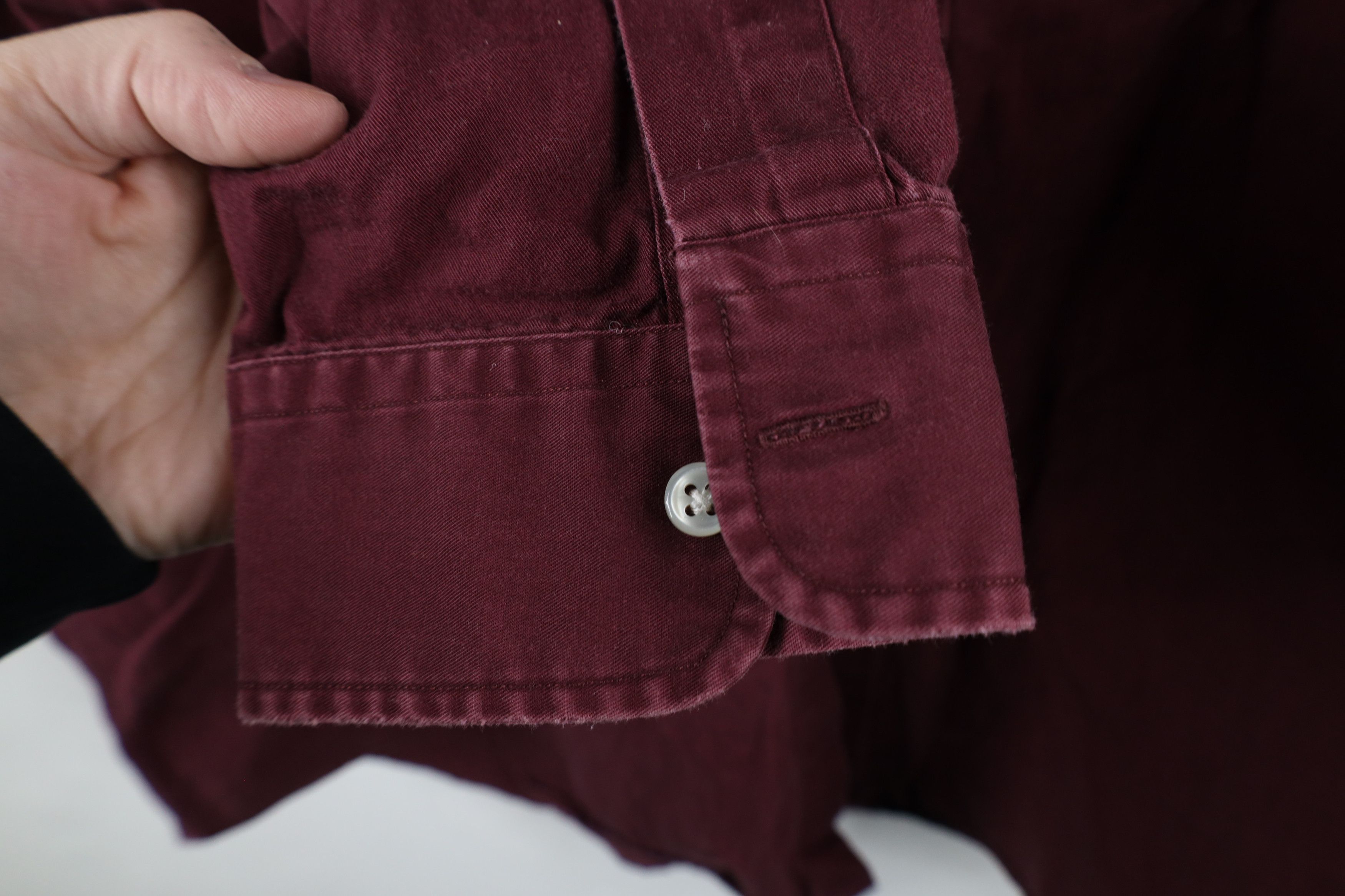 Polo Ralph Lauren Vintage 90s Ralph Lauren Collared Button Down Shirt Burgundy Size US XL / EU 56 / 4 - 7 Thumbnail