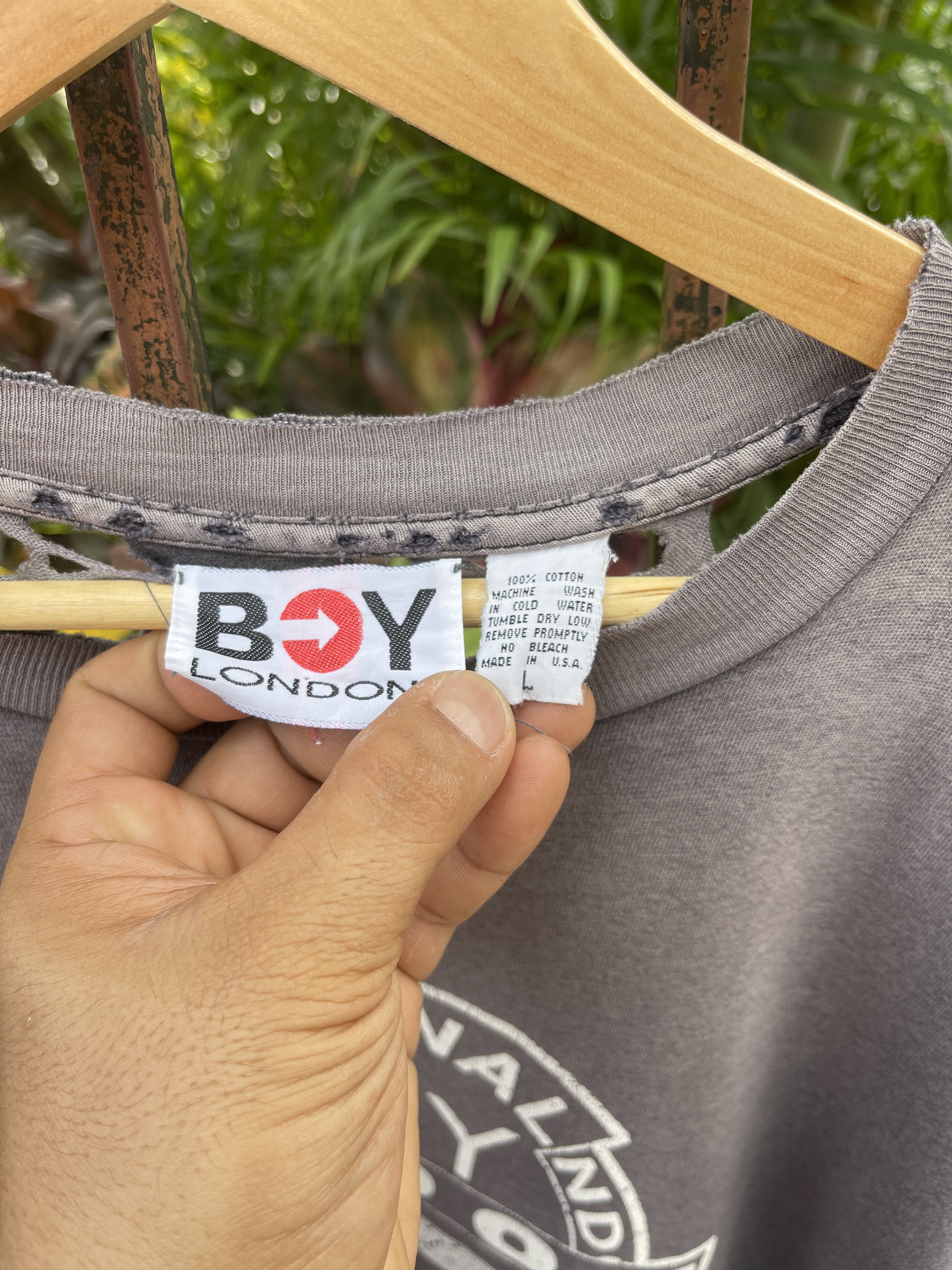 Boy London THRASHED FADED🔥Vtg90s Boy London ERD GRUNGE L.Sleeve Tee Size US L / EU 52-54 / 3 - 4 Thumbnail