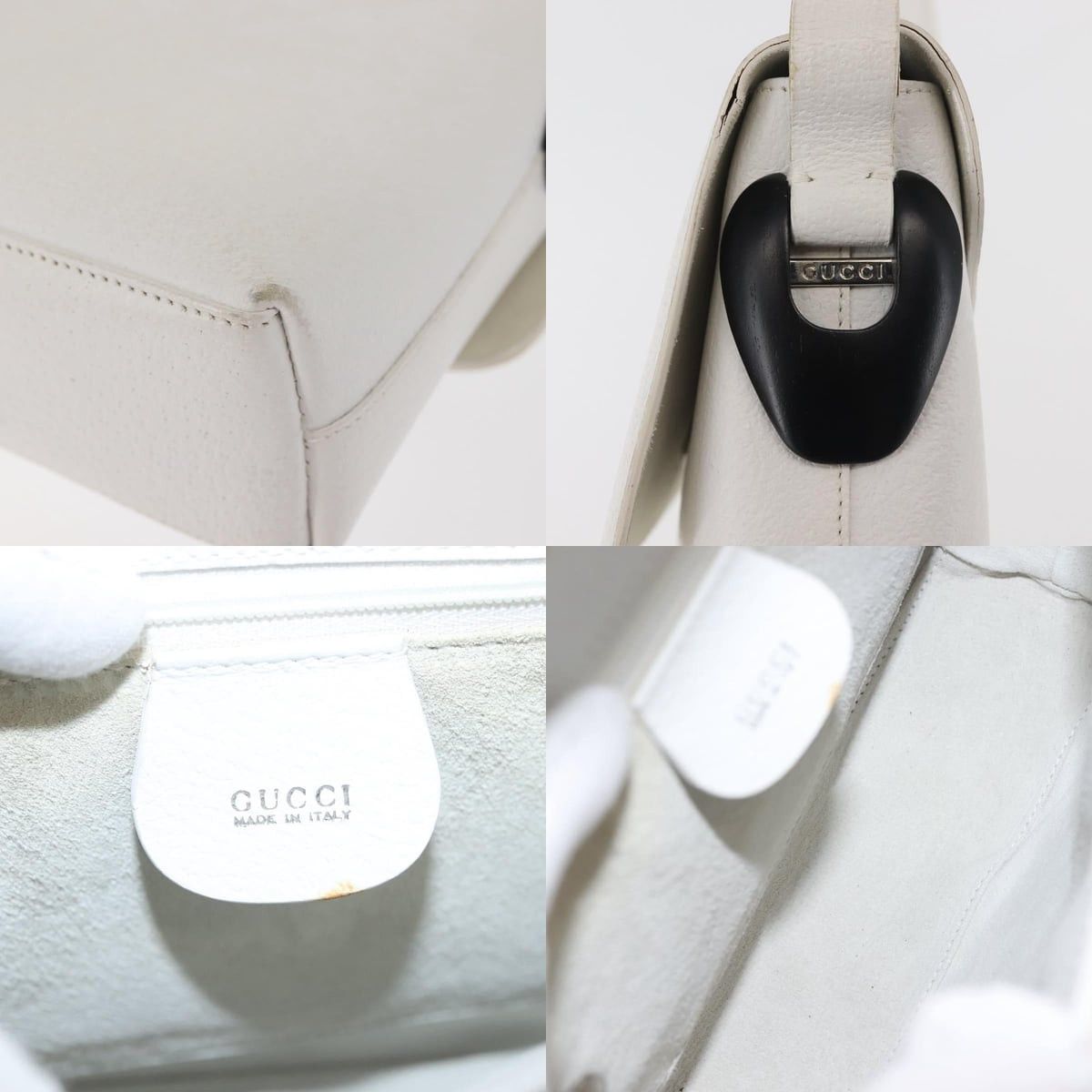 Gucci GUCCI Shoulder Bag Leather White Silver 001 1998 001 1998 Size ONE SIZE - 11 Thumbnail