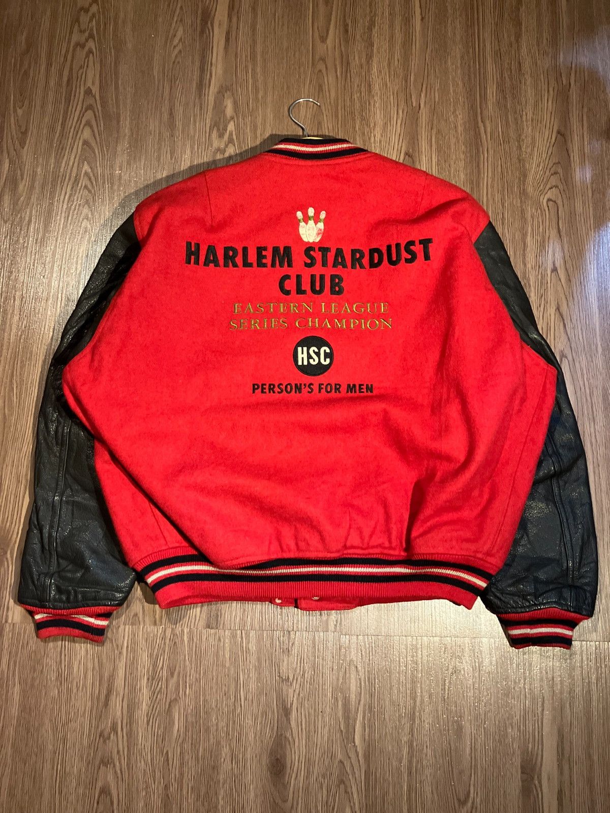 PERSON'S PERSON'S FOR MEN Mix Wool Leather Varsity Jacket Size US L / EU 52-54 / 3 - 1 Thumbnail