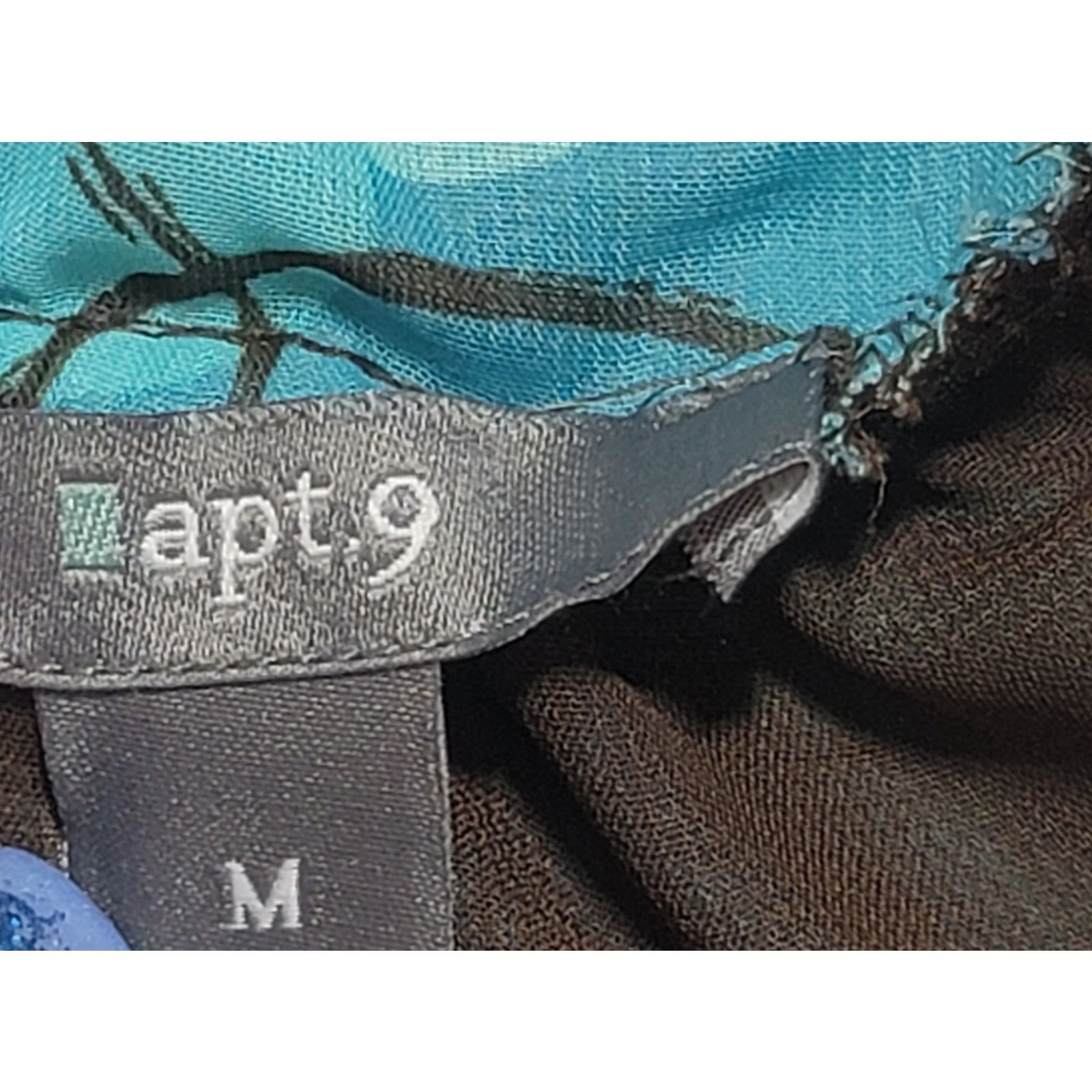 Apt. 9 Apt 9 Blue Teal Brown Geo Print Bow On Bodice Top Medium Size M / US 6-8 / IT 42-44 - 4 Thumbnail