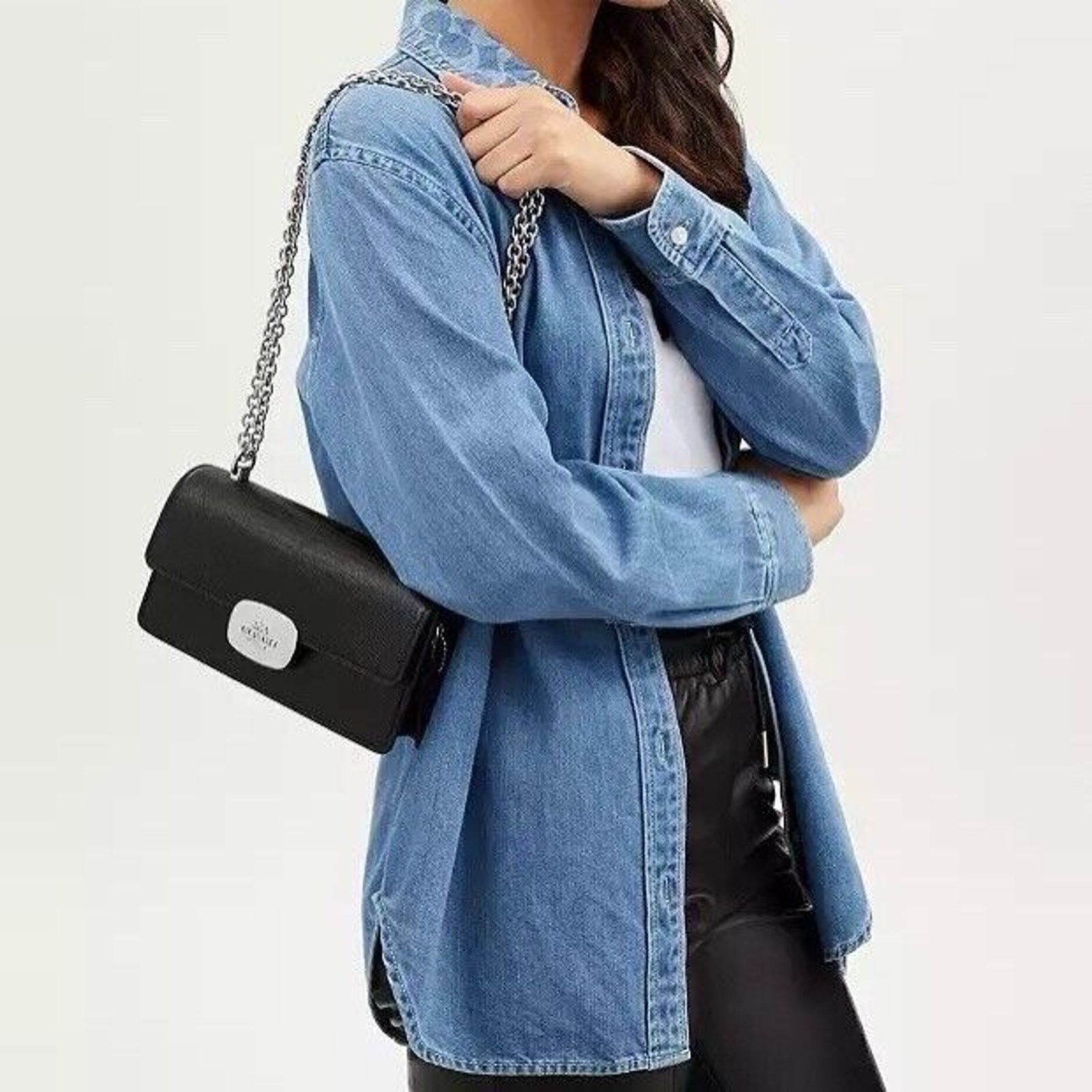 Coach NWT Coach CR106 Eliza Crossbody Bag Lizard-embossed Leather Size ONE SIZE - 6 Thumbnail