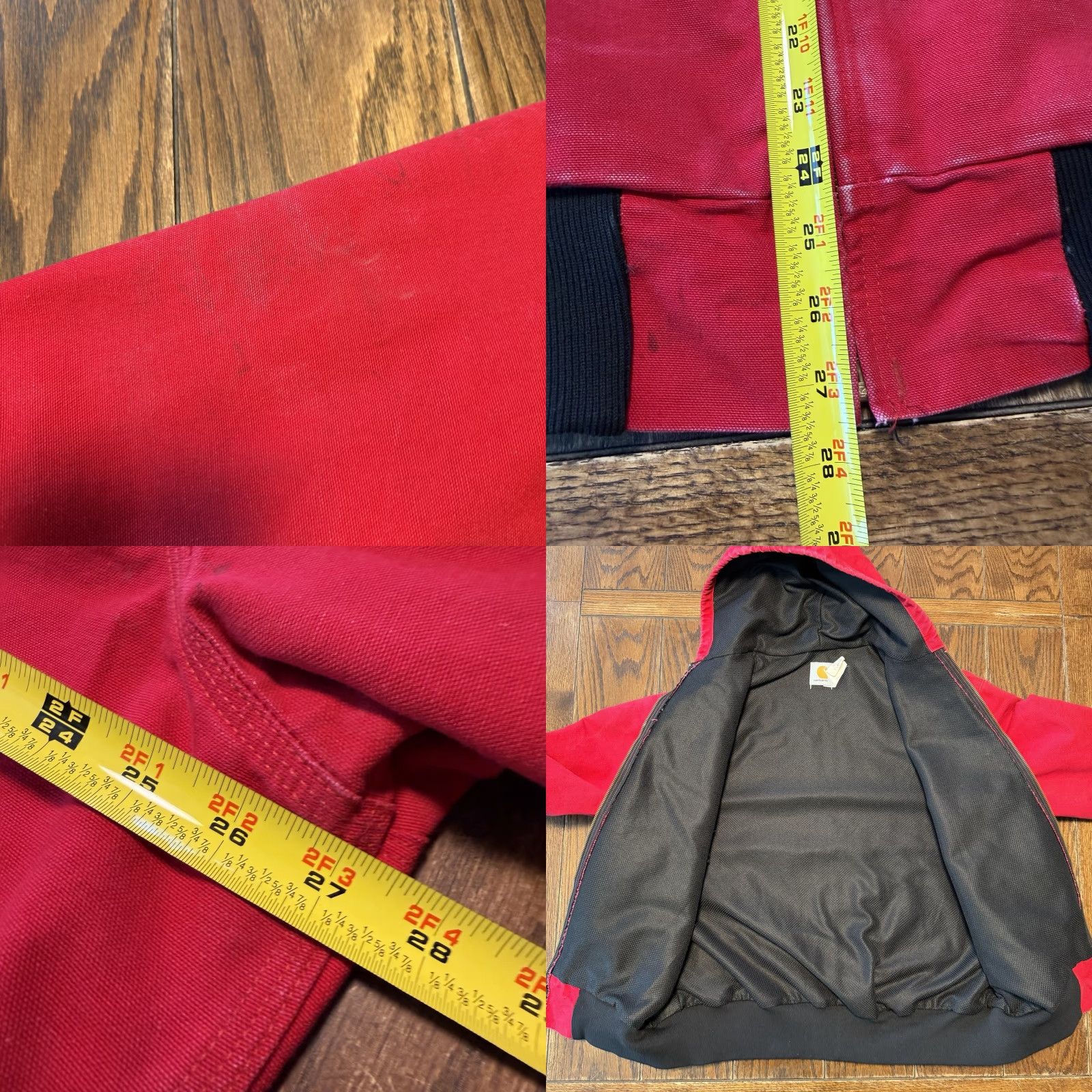 Carhartt VINTAGE Carhartt JR100 Thermal Lined Duck Canvas Jacket Red XL Men Bomber Jacket 90s Size US XL / EU 56 / 4 - 8 Thumbnail