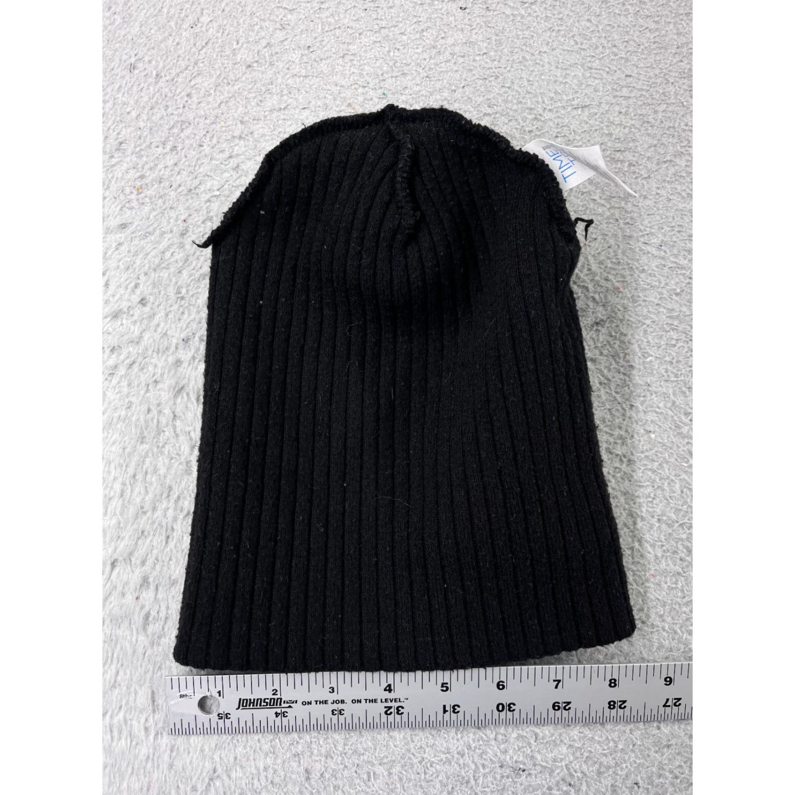 Vintage Time And Tru Beanie Toque Womens One Size Black Ribbed Knit Polyester Blend Ski Size ONE SIZE - 3 Thumbnail