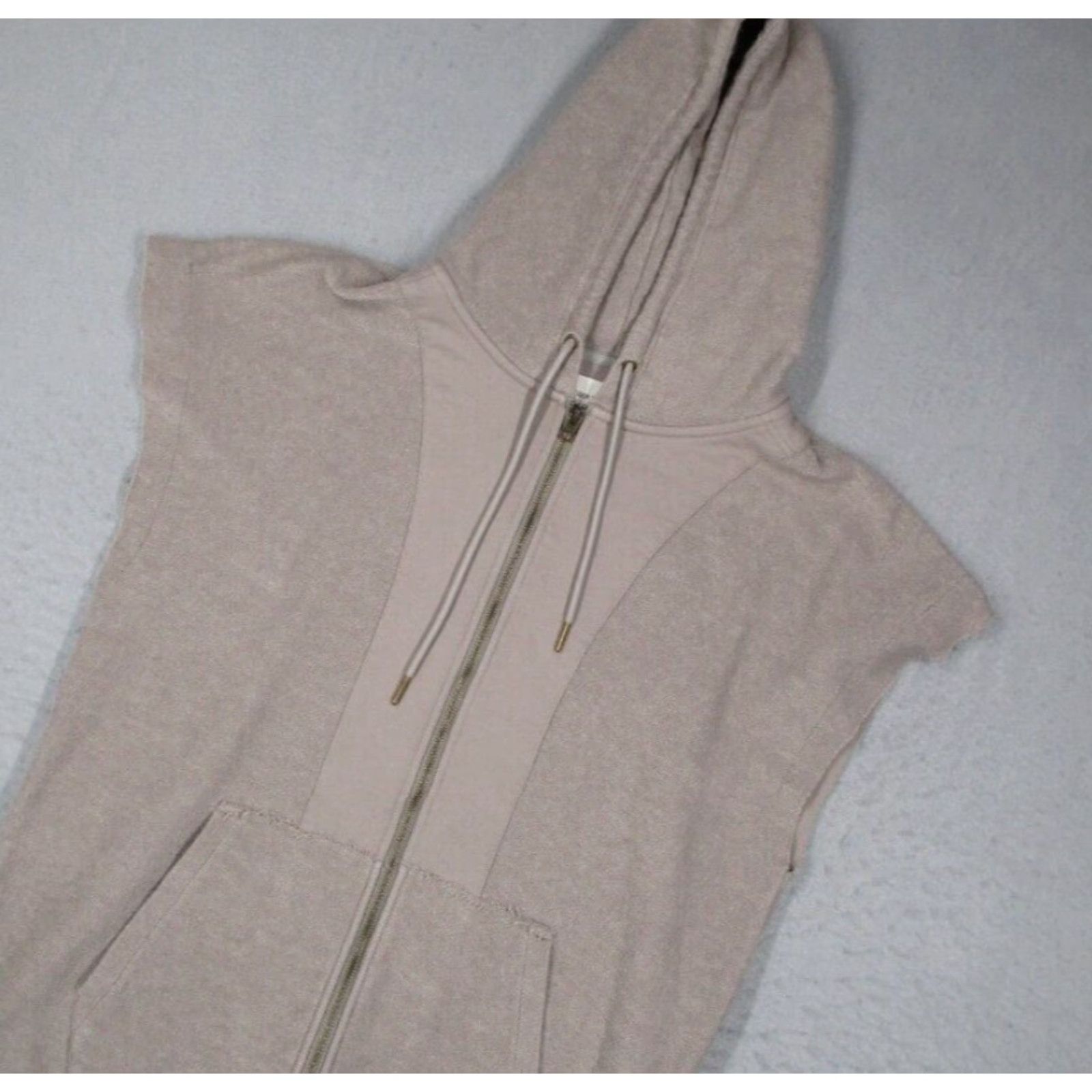 Honor the Gift Honor The Gift Hoodie Women Small Brown Full Zip Oversized Sleeveless Cut Off Size S / US 4 / IT 40 - 2 Thumbnail