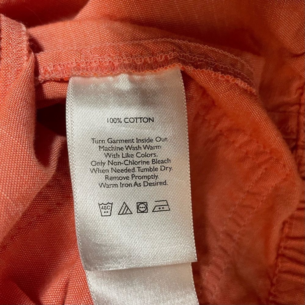 Eddie Bauer Eddie Bauer Orange Cotton Front Zip 3/4 Sleeve Light Jacket Size L / US 10 / IT 46 - 7 Thumbnail