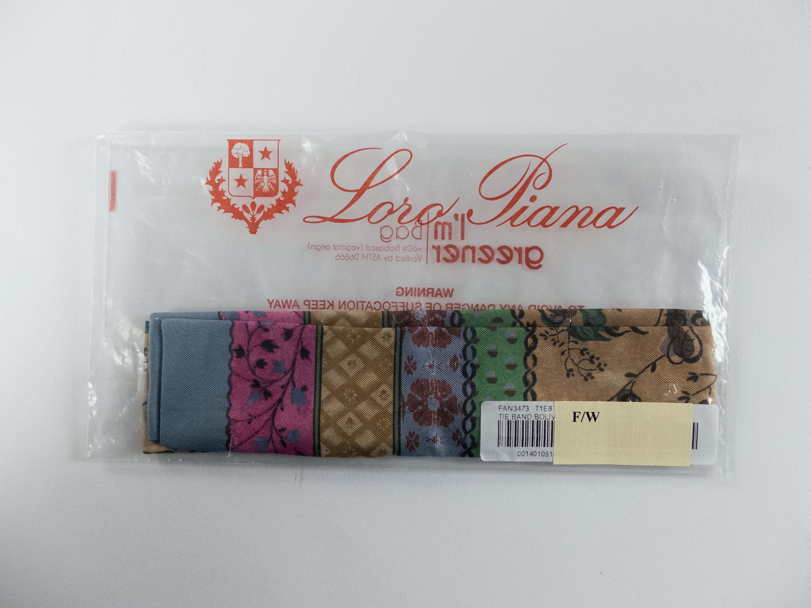 Loro Piana LORO PIANA floral print silk mitzah scarf tie band q Size ONE SIZE - 5 Thumbnail