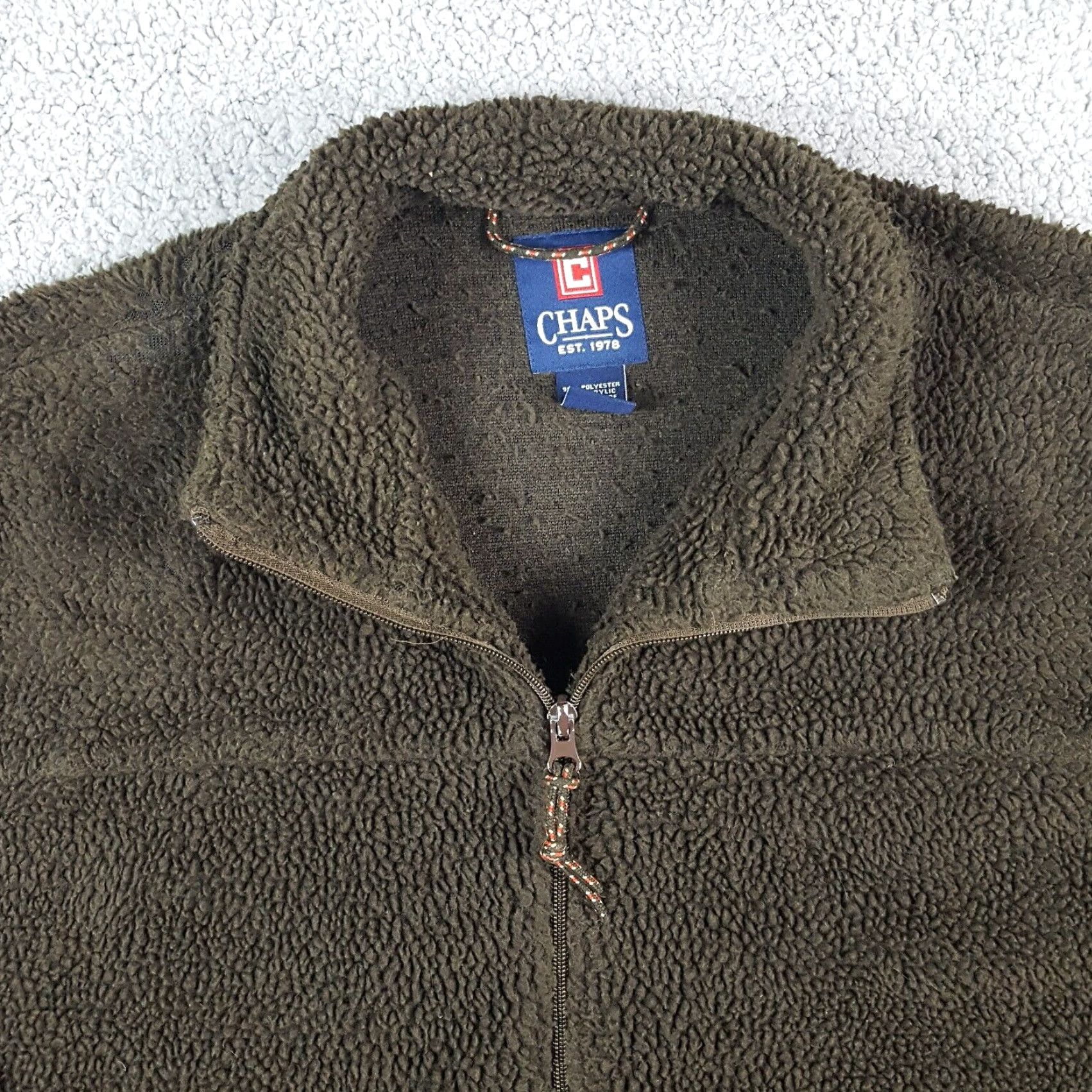 Chaps VINTAGE Chaps Jacket Outdoor Fleece Pile Distressed Zip Full Zip Outerwear Size US M / EU 48-50 / 2 - 2 Thumbnail