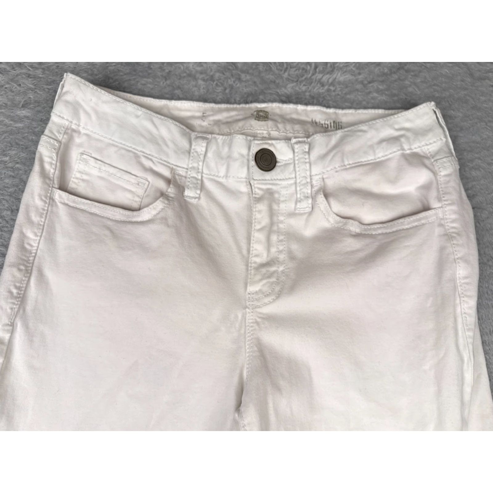 Vintage SO Jeans Juniors White Denim Jegging Low Rise 26x29 5 Pocket Cotton Blend Stretch Women Jeans 90s American Designer Vintage No Size 27" / US 4 / IT 40 - 4 Thumbnail