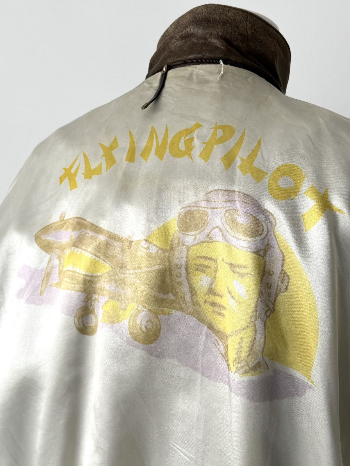 Japanese Brand × Vintage Vintage Aviator A2 Flying Faded Brown Leather Jacket Size US L / EU 52-54 / 3 - 9 Thumbnail
