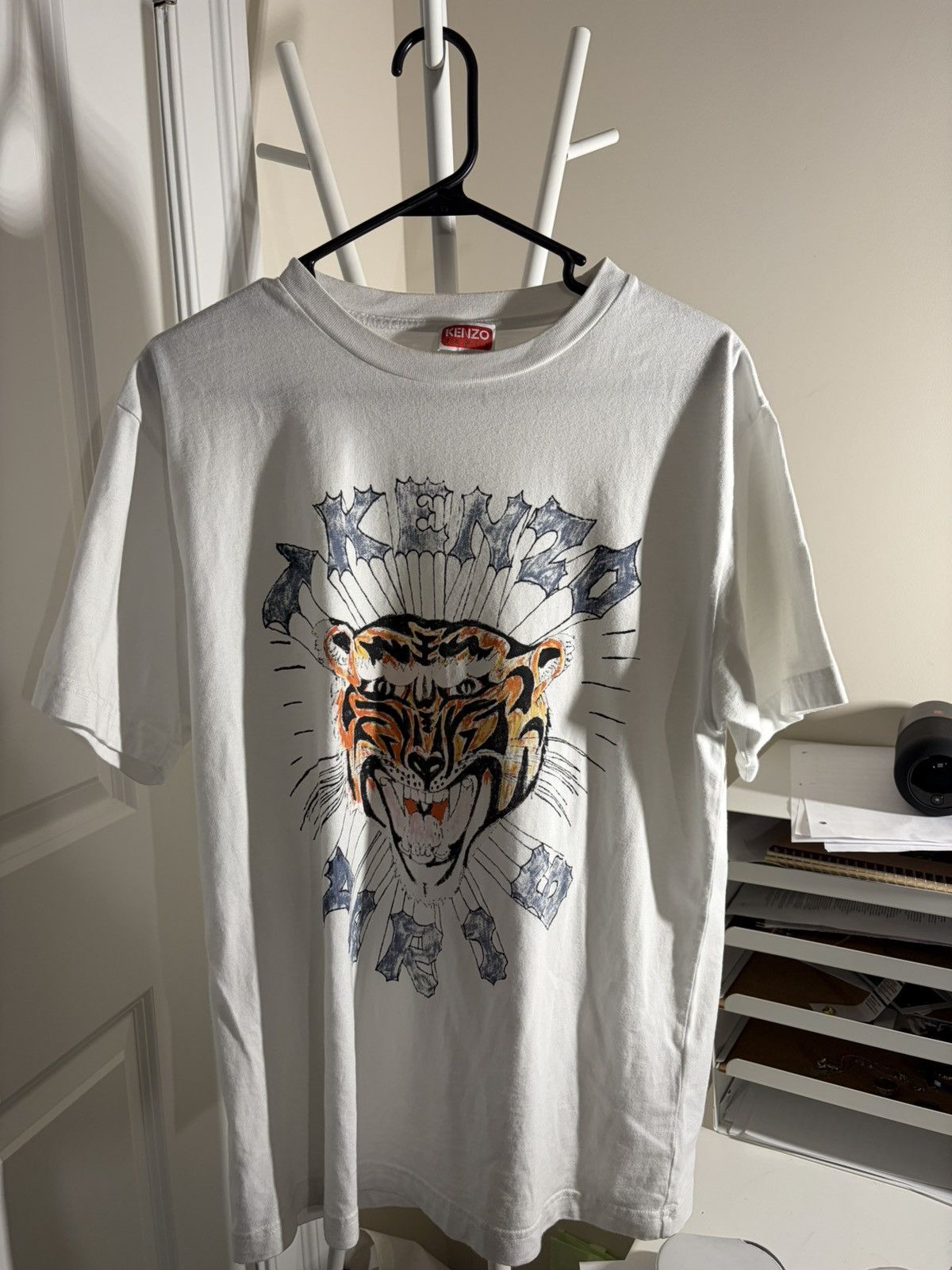 Kenzo Off-White Kenzo Paris Drawn Shirt Size US M / EU 48-50 / 2 - 1 Thumbnail