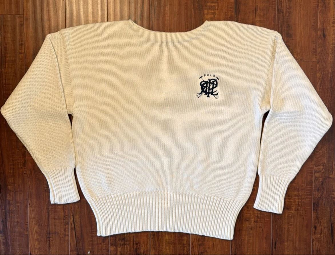 Polo Ralph Lauren Vintage Polo Ralph Lauren Scribble Knit Sweater XL Size US XL / EU 56 / 4 - 1 Thumbnail