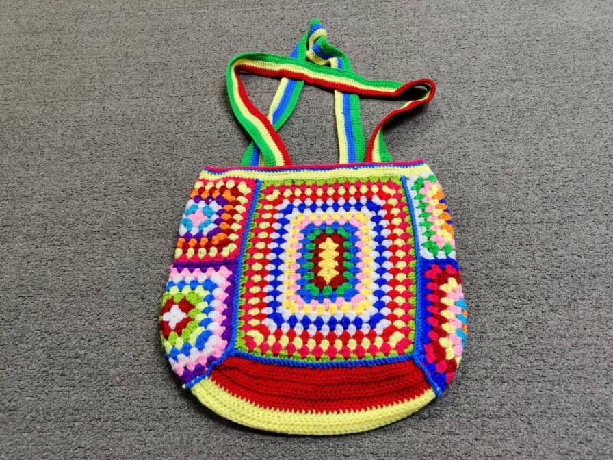 Other Handmade Crochet Knitted Tote Bag Size ONE SIZE - 2 Thumbnail