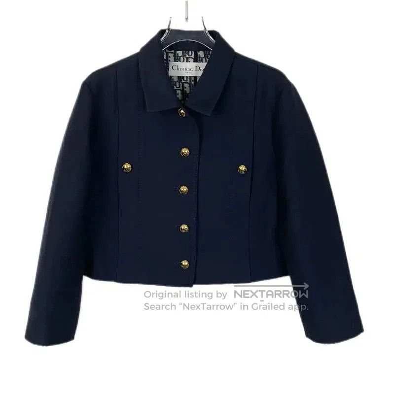 Dior Dior Navy Silk Women's Jacket . Size M / US 6-8 / IT 42-44 - 1 Thumbnail