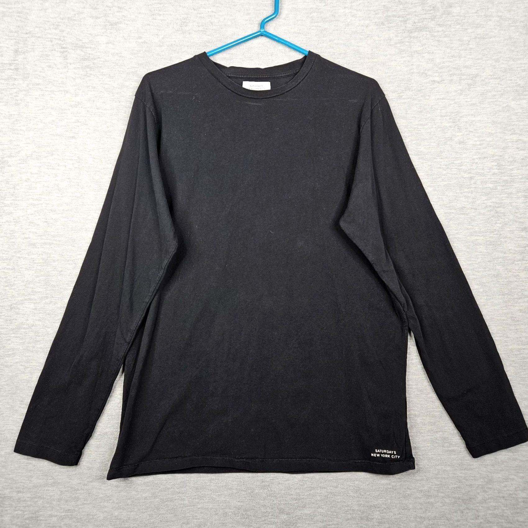 Saturdays NYC Saturdays NYC Men’s Black Crew Neck Pima Cotton Tee Size M Size US M / EU 48-50 / 2 - 2 Thumbnail