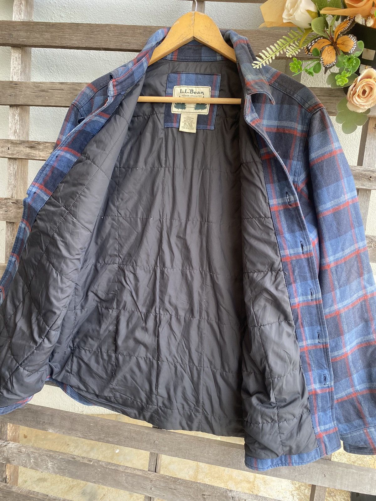 L.L. Bean Vintage Y2K L.L Bean Quilted Lined Plaid Shirt Jacket Size US XL / EU 56 / 4 - 5 Thumbnail