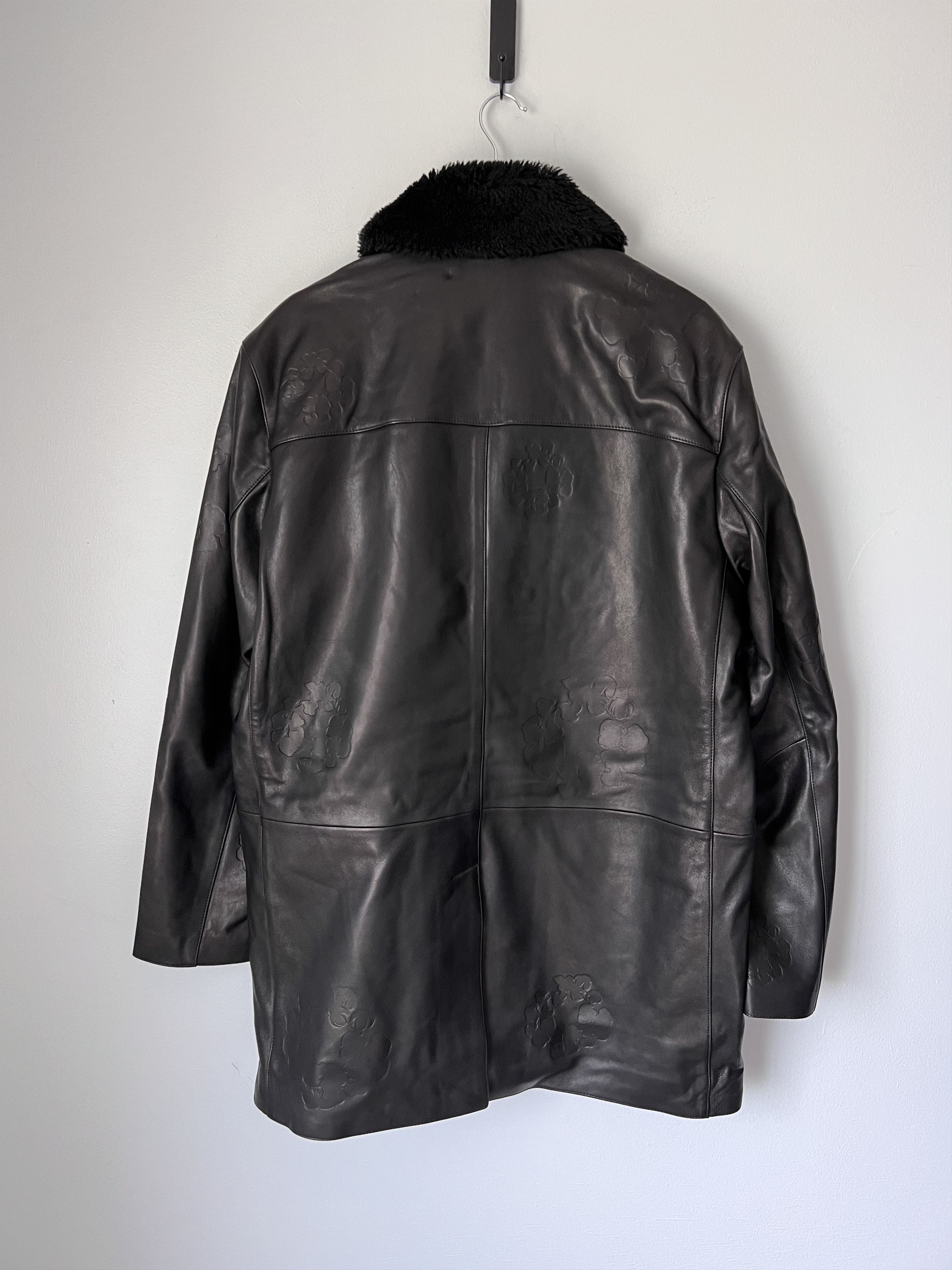 DENIM TEARS Denim Tears Oakland Wreath Winter Leather Coat in Black Size US XL / EU 56 / 4 - 5 Thumbnail