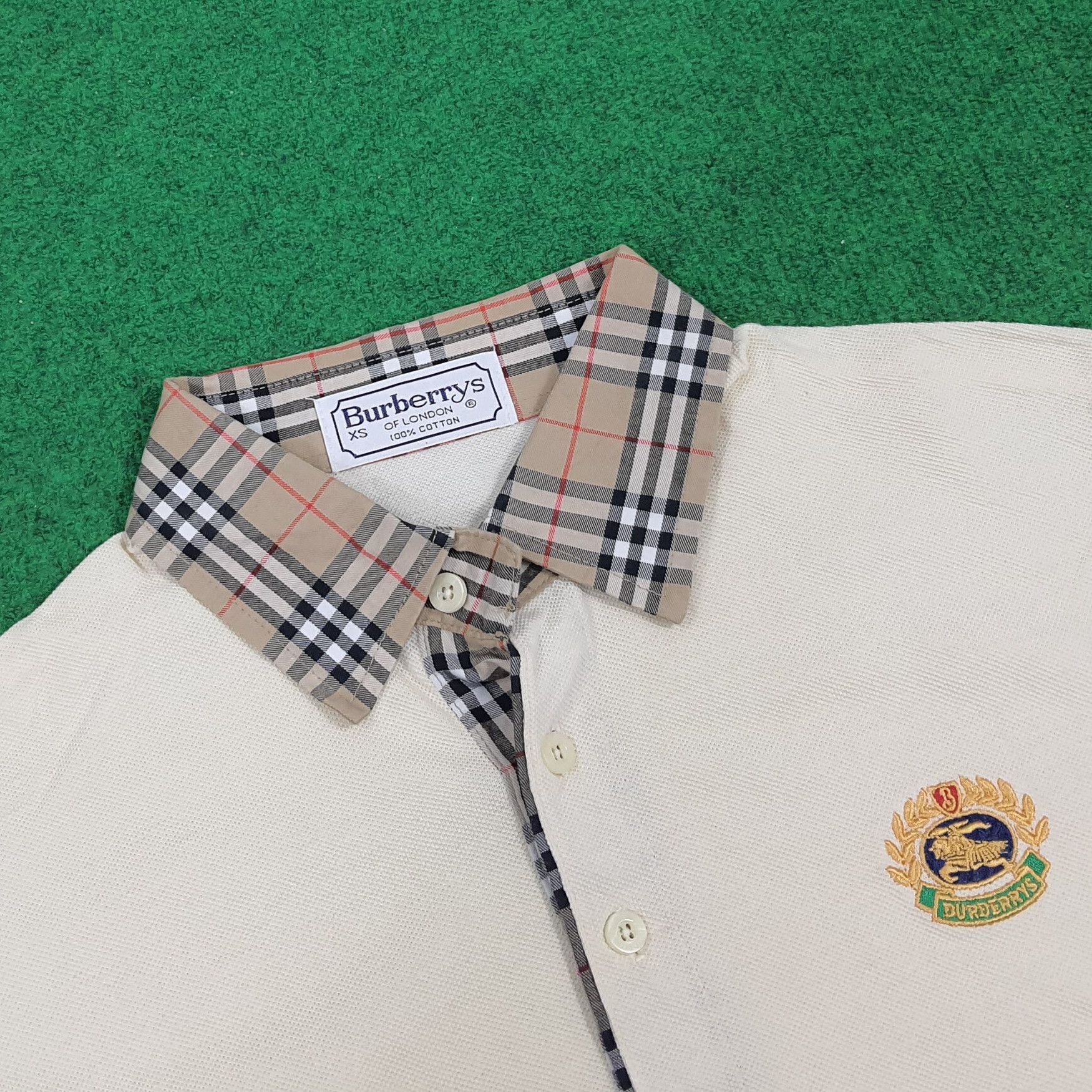 Burberry × Vintage Vintage Burberrys London Nova Check Long Sleeve Polo Shirt Size US M / EU 48-50 / 2 - 4 Thumbnail