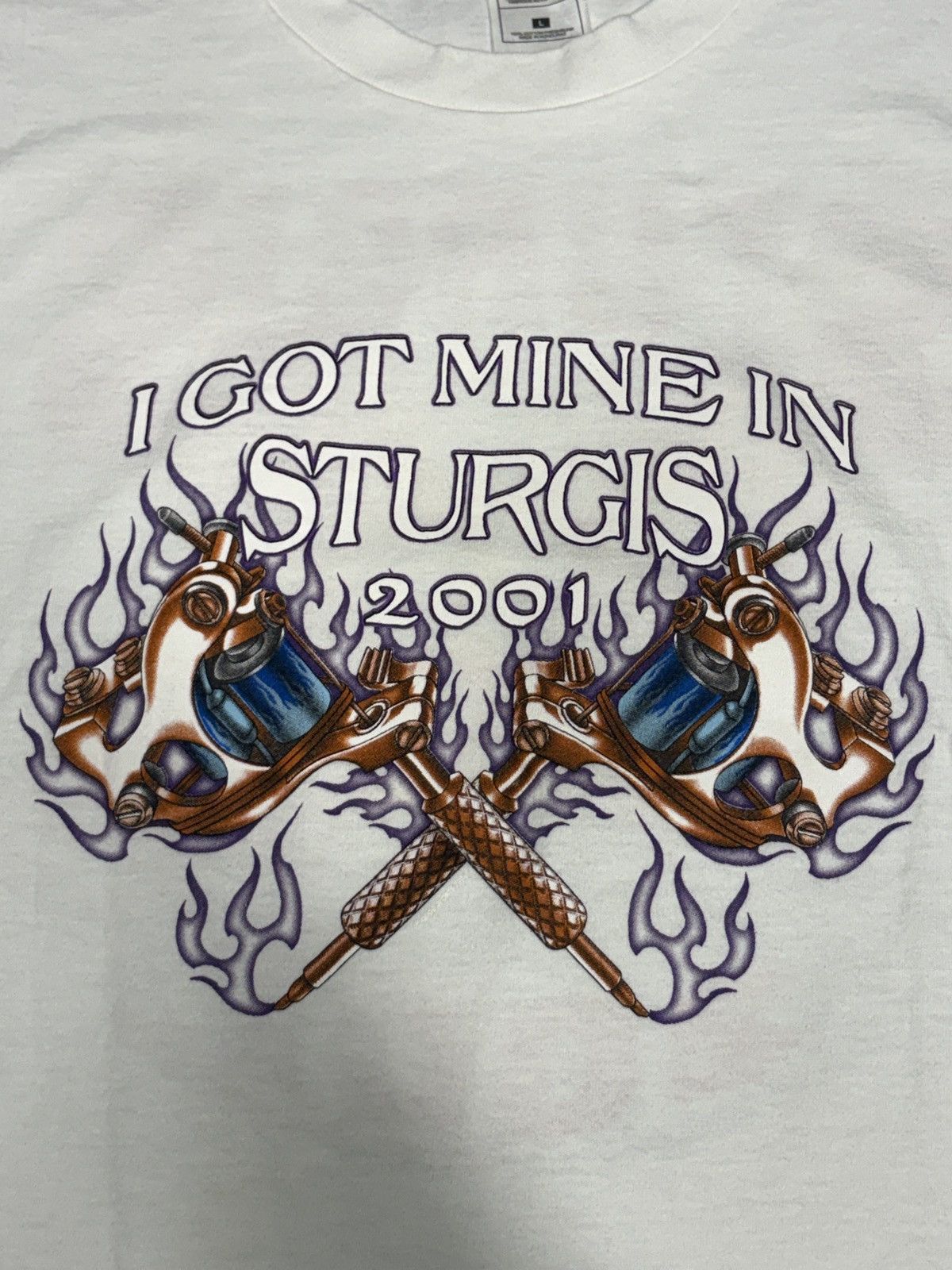 Harley Davidson Vintage 2001 “I Got Mine At STURGIS” T-Shirt Size L 0771 Size US L / EU 52-54 / 3 - 4 Thumbnail