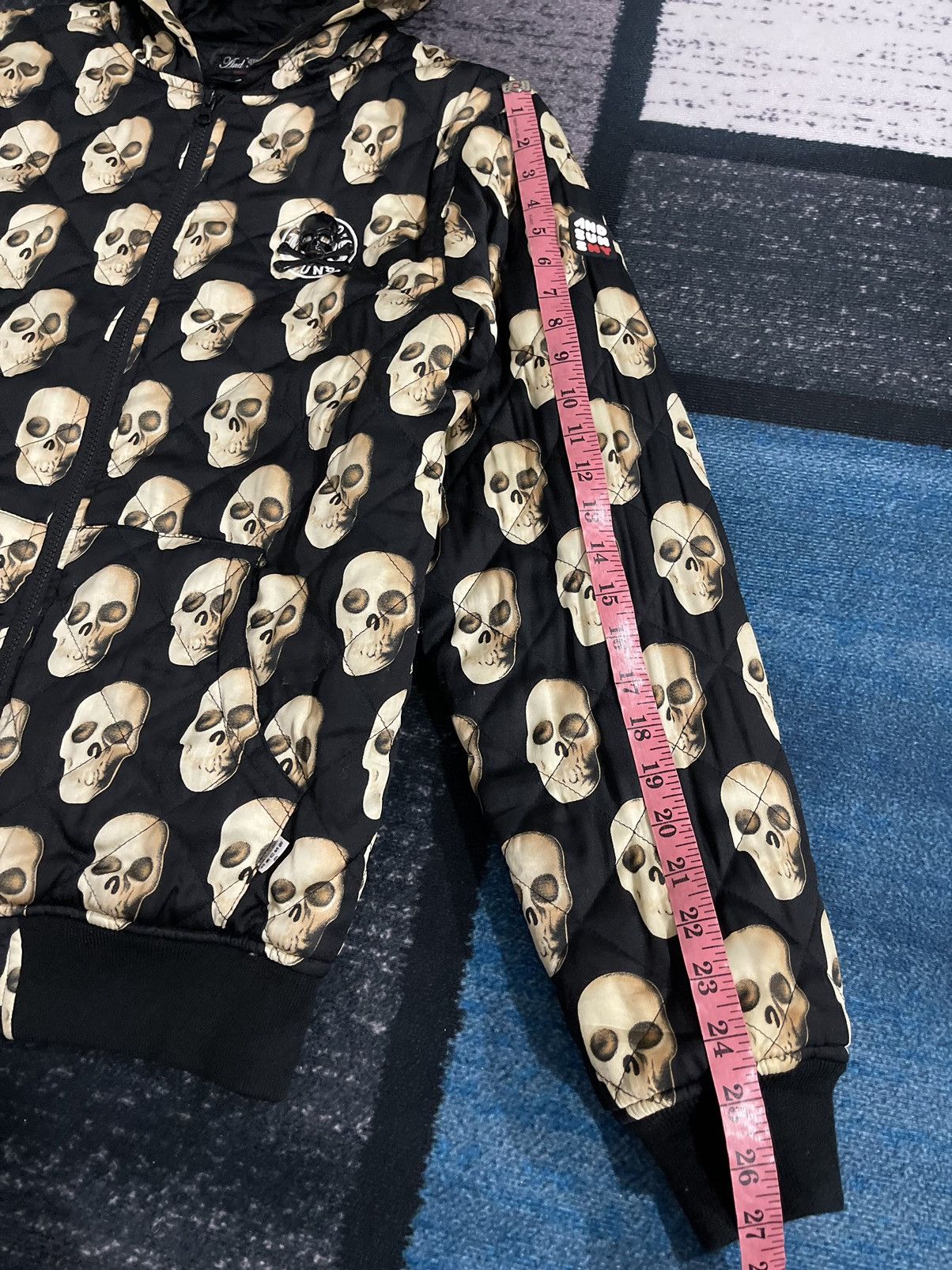 Japanese Brand AND SUNS SKULS FULLPRINT HOODIE JACKET Size US L / EU 52-54 / 3 - 21 Thumbnail