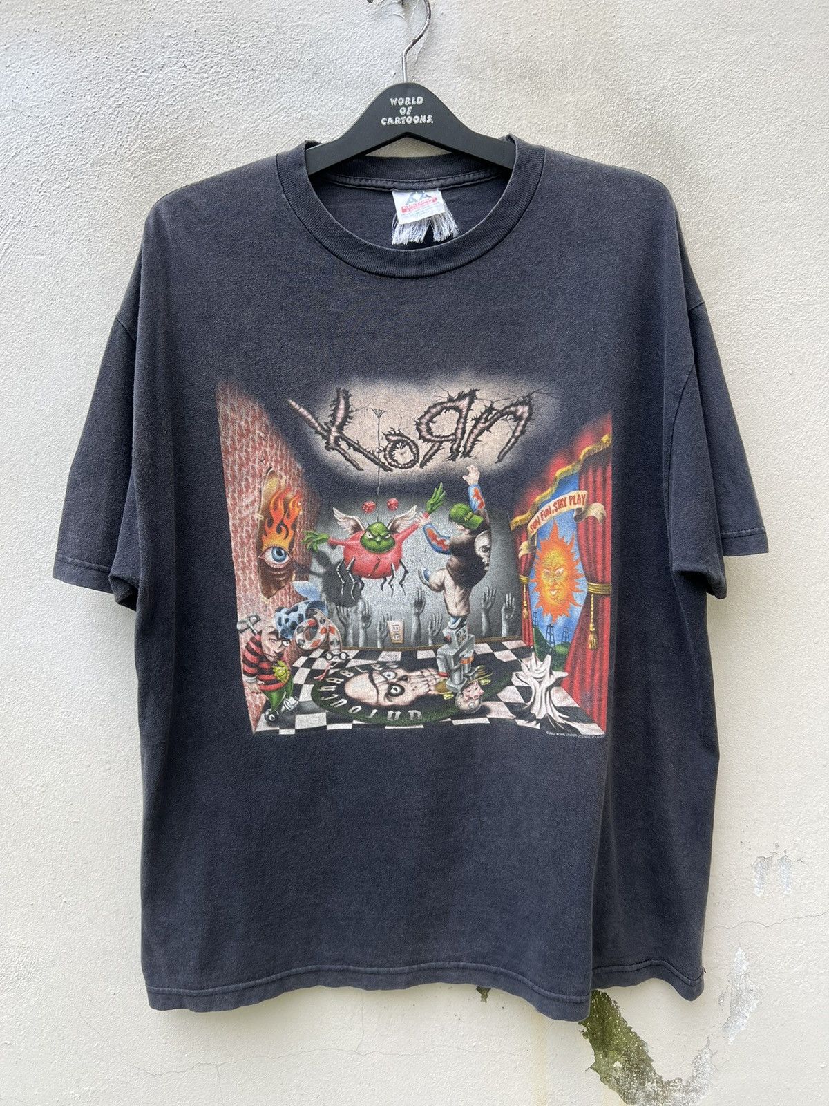 Band Tees Vintage 2002 KORN Untouchables Sun Faded Black Band t shirt Size US XL / EU 56 / 4 - 5 Thumbnail