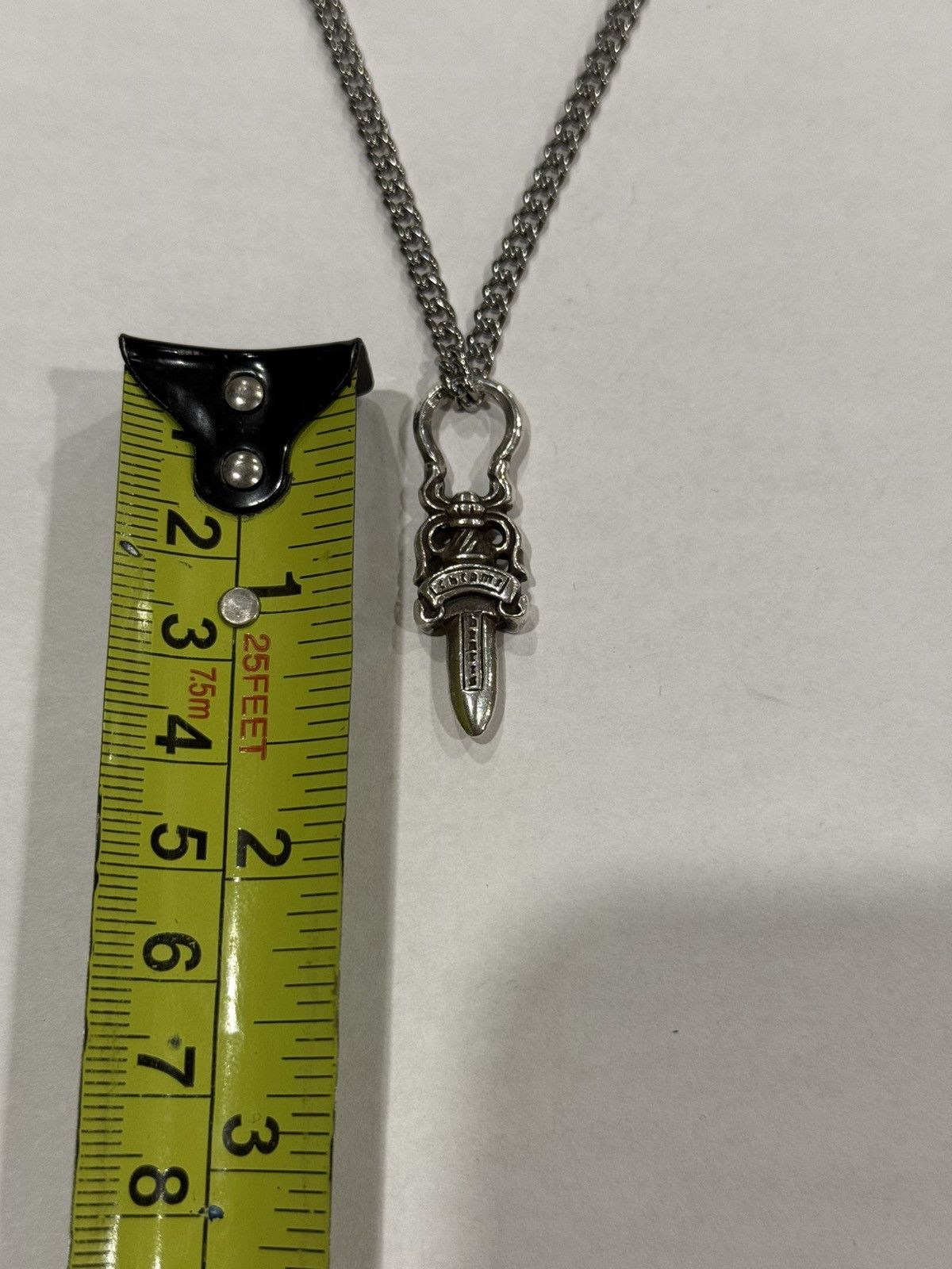 Chrome Hearts Chrome Hearts Dagger Pendant Silver Cuban Chain Necklace 925 Size ONE SIZE - 11 Thumbnail