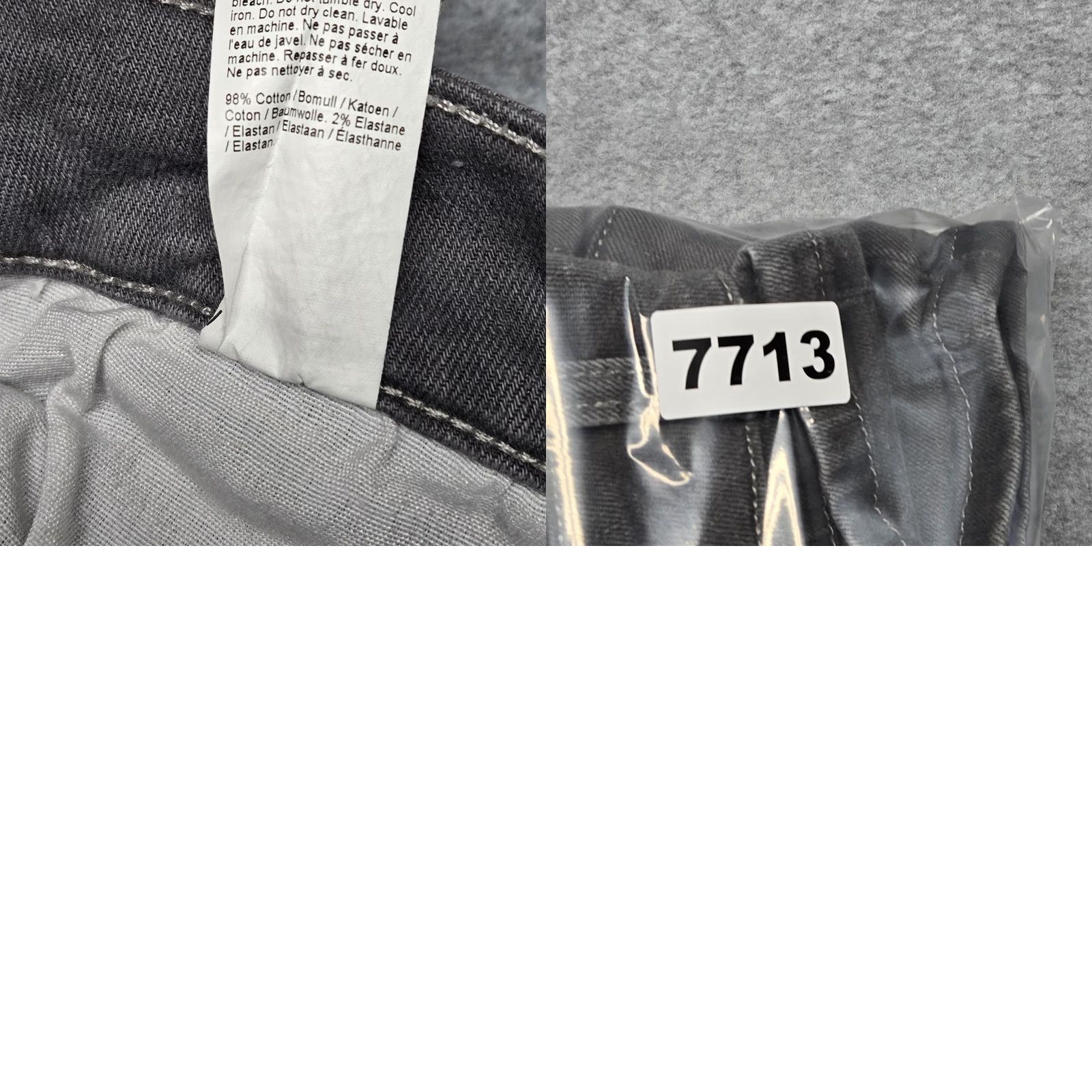 River Island River Island SIRE Jeans Mens 34x32 Gray Stretch Denim Pants Casual Tapered Leg 5-Pocket Retro Modern Size US 34 / EU 50 - 10 Thumbnail