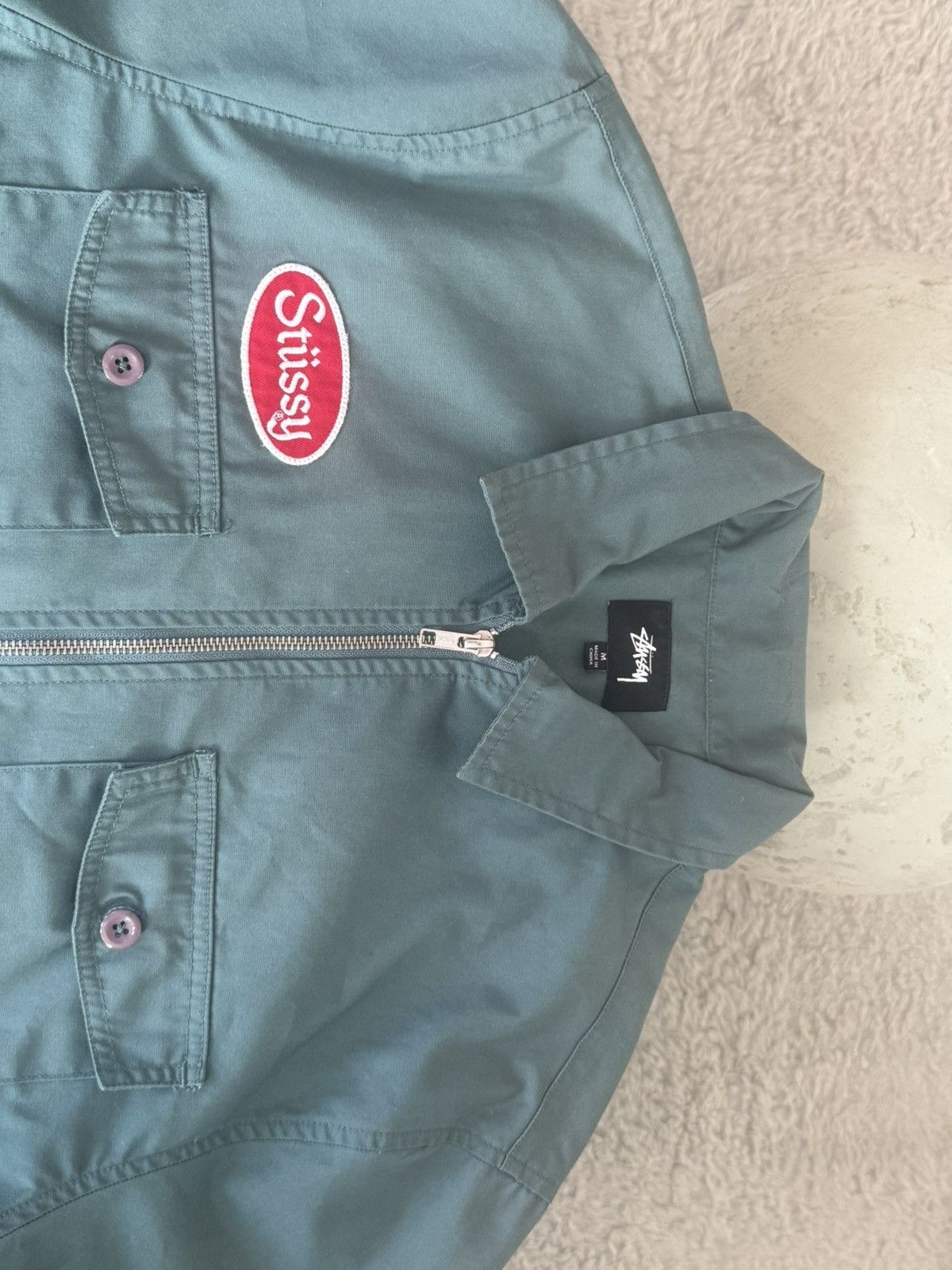 Stussy Workwear Truck Stop/ Mechanic Stussy Zip Up S/s Size US M / EU 48-50 / 2 - 4 Thumbnail