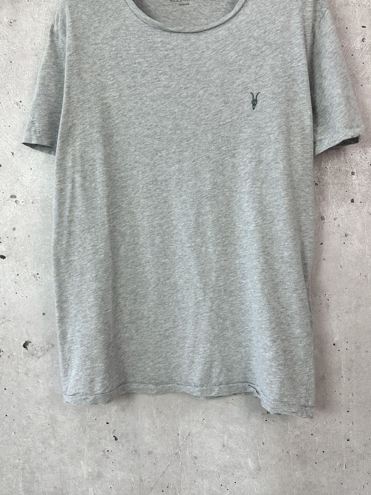 Allsaints × Vintage AllSaints Cotton Tonic Crew Neck Grey Men’s T-shirt Size US M / EU 48-50 / 2 - 3 Thumbnail