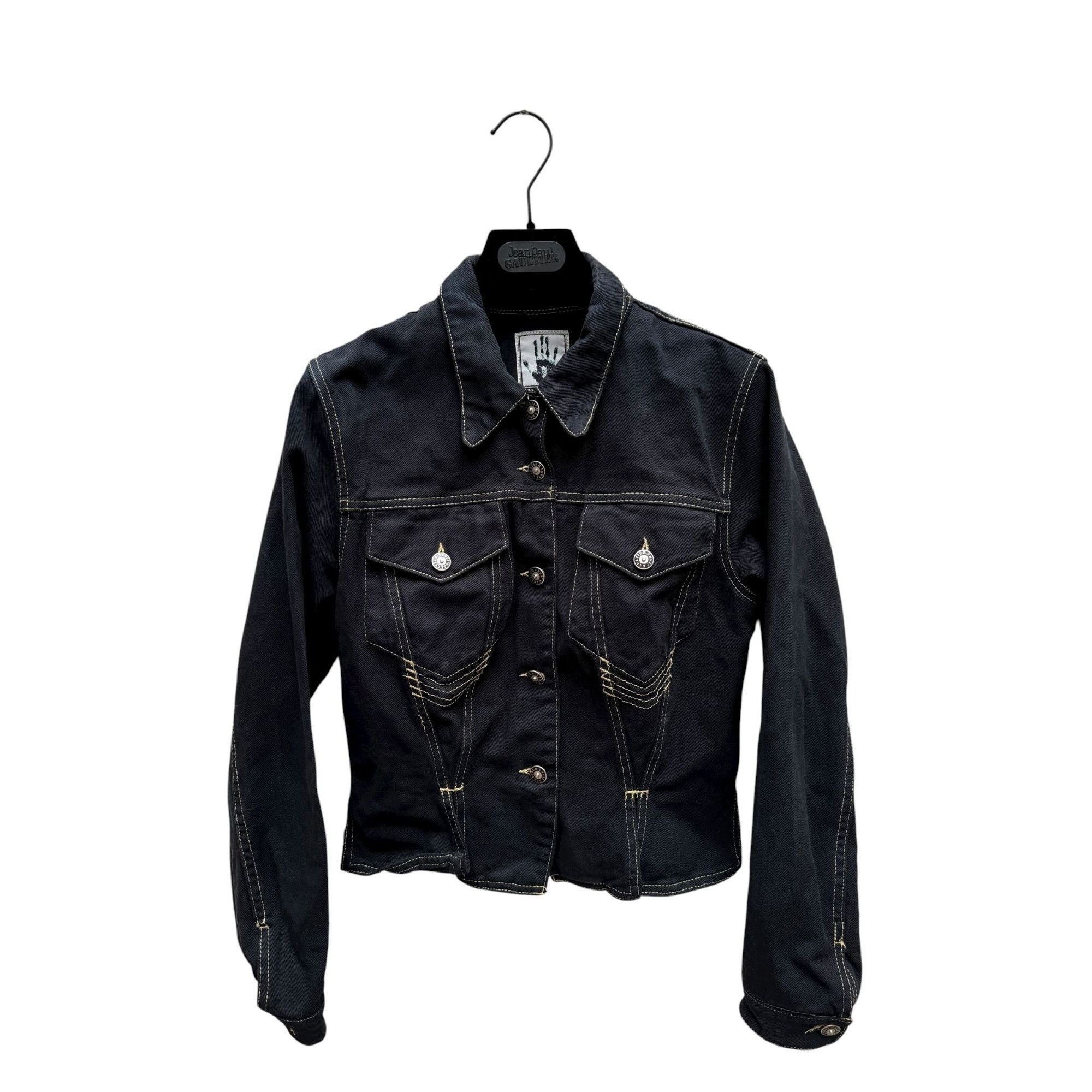 Jean Paul Gaultier Vintage Black Cotton Jacket Size S / US 4 / IT 40 - 3 Thumbnail