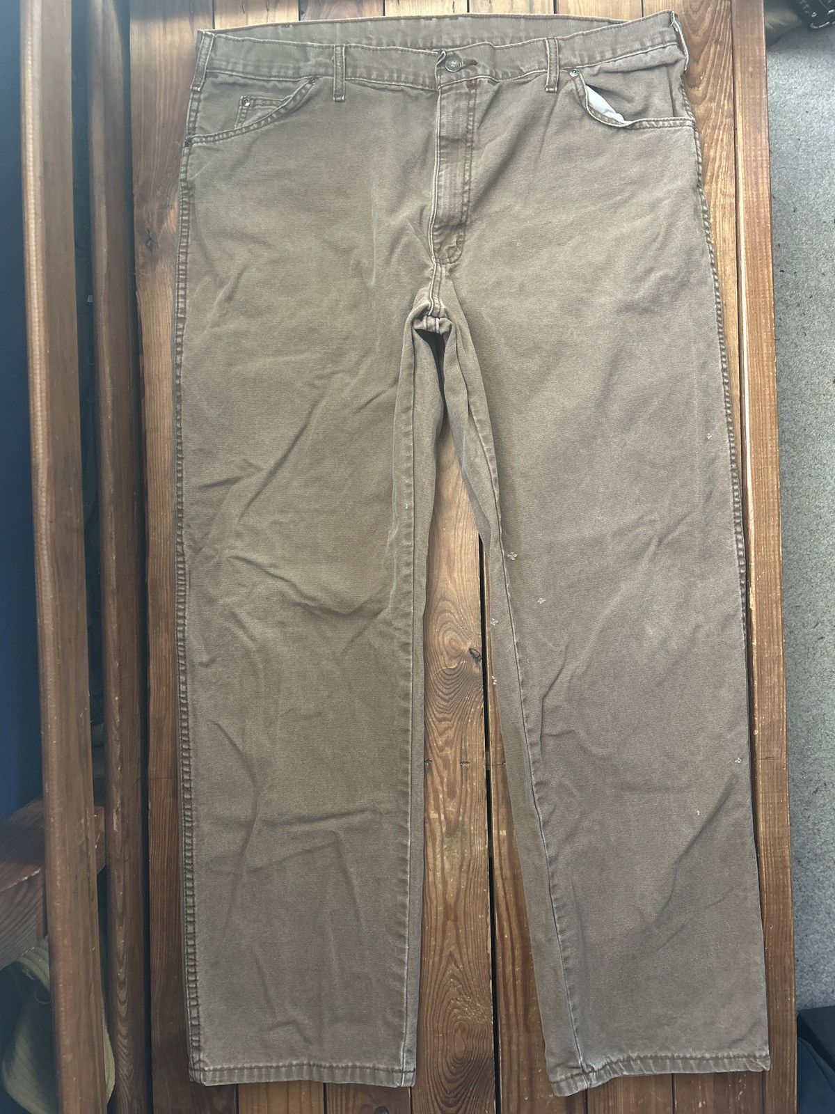 Dickies × Vintage Vintage Dickies Faded Brown Carpenter Pants Size US 38 / EU 54 - 2 Thumbnail