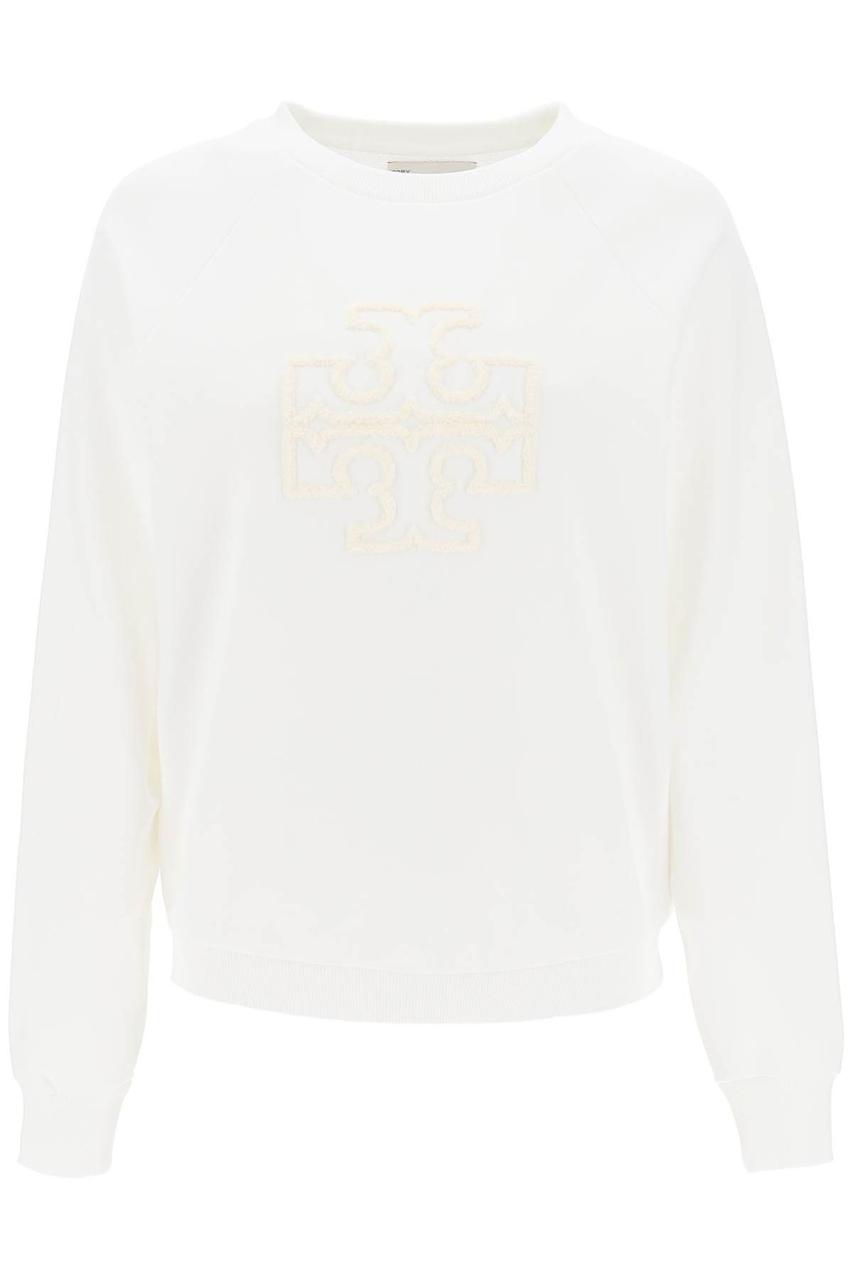Tory Burch Tory burch crew-neck sweatshirt with t logo | Grailed