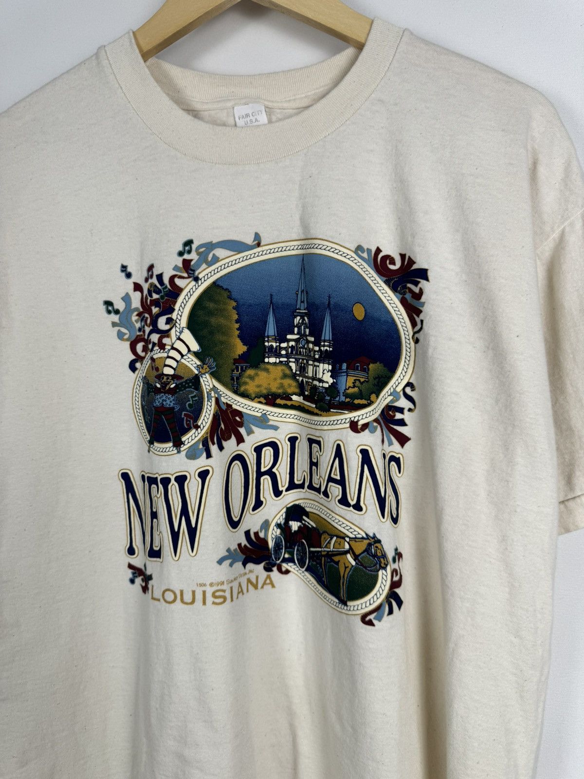 Vintage Vintage 1990s New Orleans Tee Size US XL / EU 56 / 4 - 4 Thumbnail