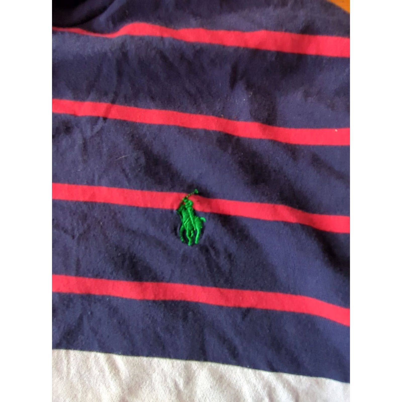 Ralph Lauren VINTAGE Polo Ralph Lauren M Shirt Mens White Red Blue Stripe Lightweight Hoodie Size US M / EU 48-50 / 2 - 2 Thumbnail
