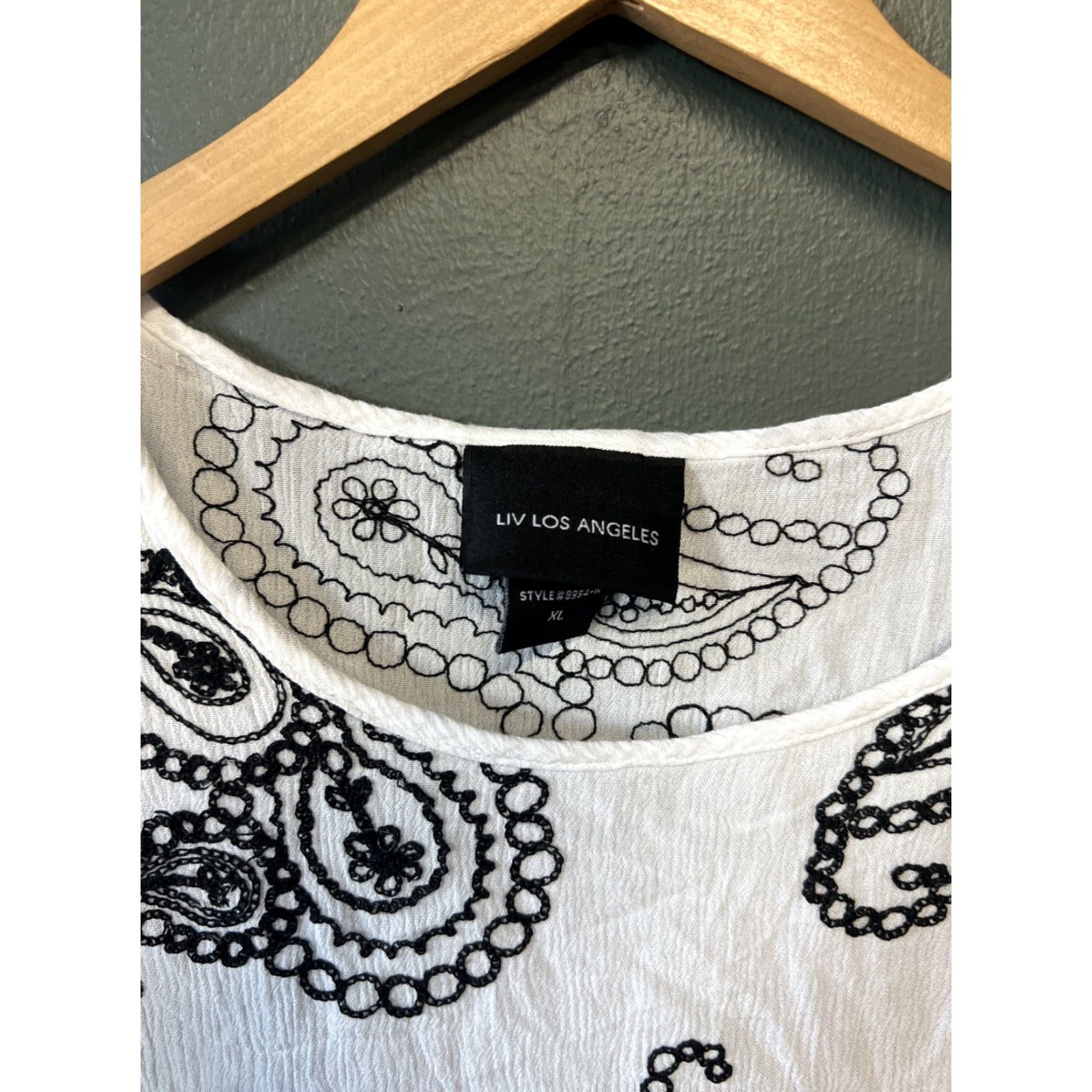 Vintage Liv Los Angeles T-Shirt Womens Short Sleeve Embroidered Size XL Black Top Size XL / US 12-14 / IT 48-50 - 2 Thumbnail