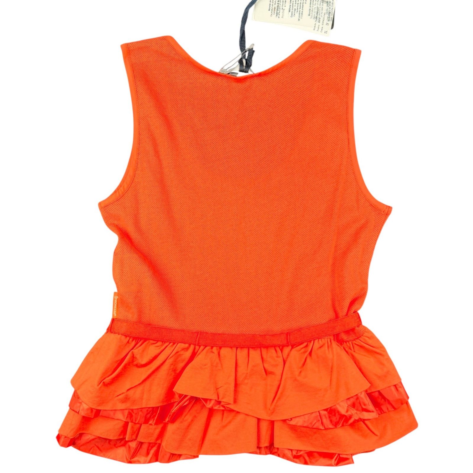 Moncler Moncler Orange Cotton Frill Tank Top Sz XS Size XS / US 0-2 / IT 36-38 - 5 Thumbnail