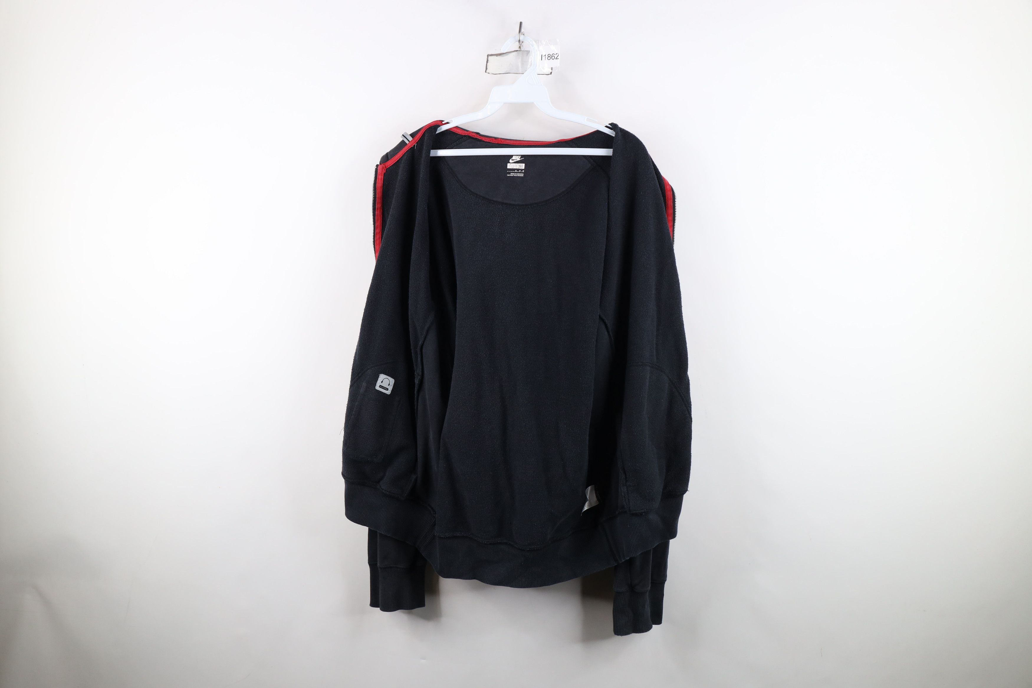 Nike Vintage Y2K Nike Scott Mini Swoosh Full Zip Hoodie Black Size US M / EU 48-50 / 2 - 10 Thumbnail