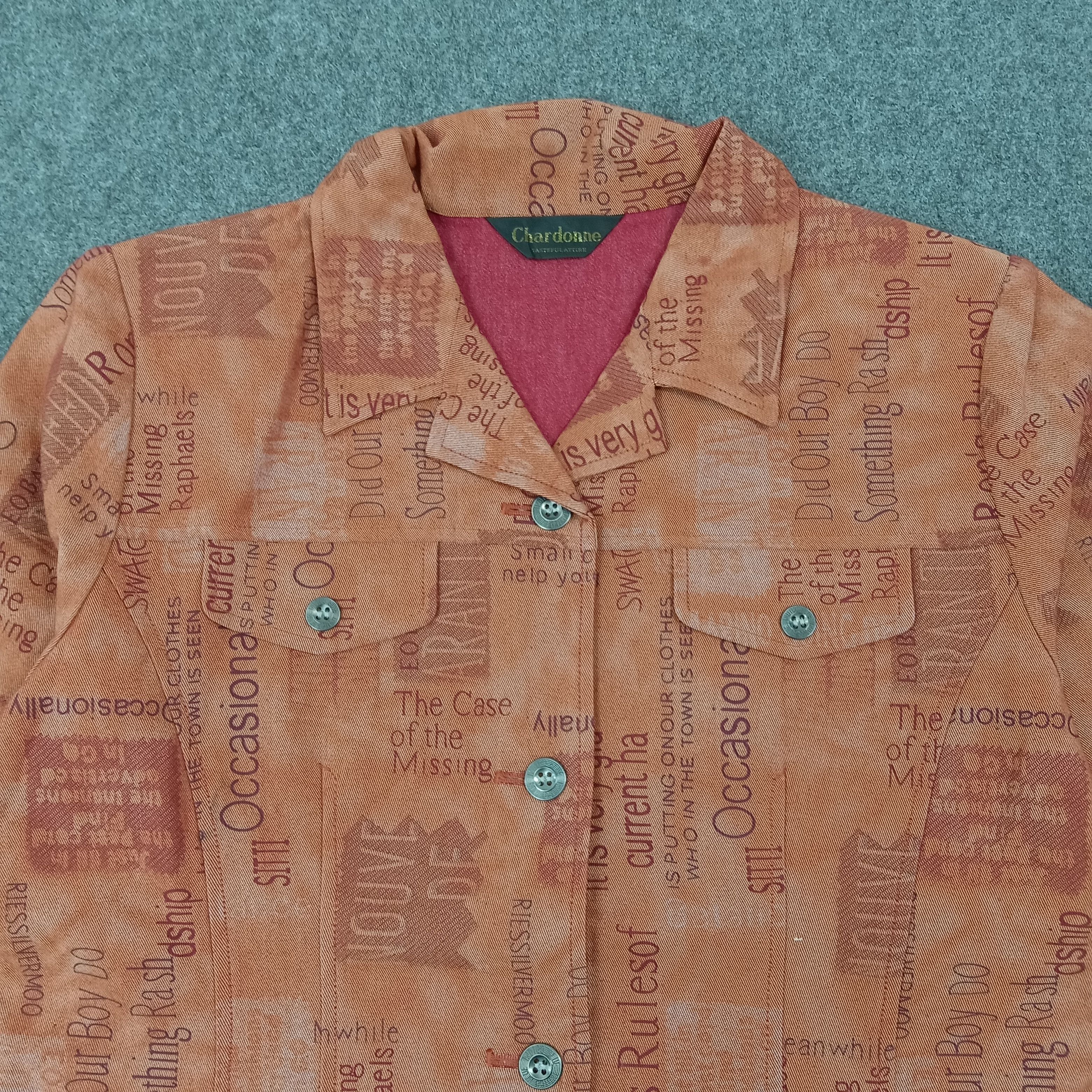 Other Chardonne Full Print Button Up Jacket C264N13 Size S / US 4 / IT 40 - 2 Thumbnail