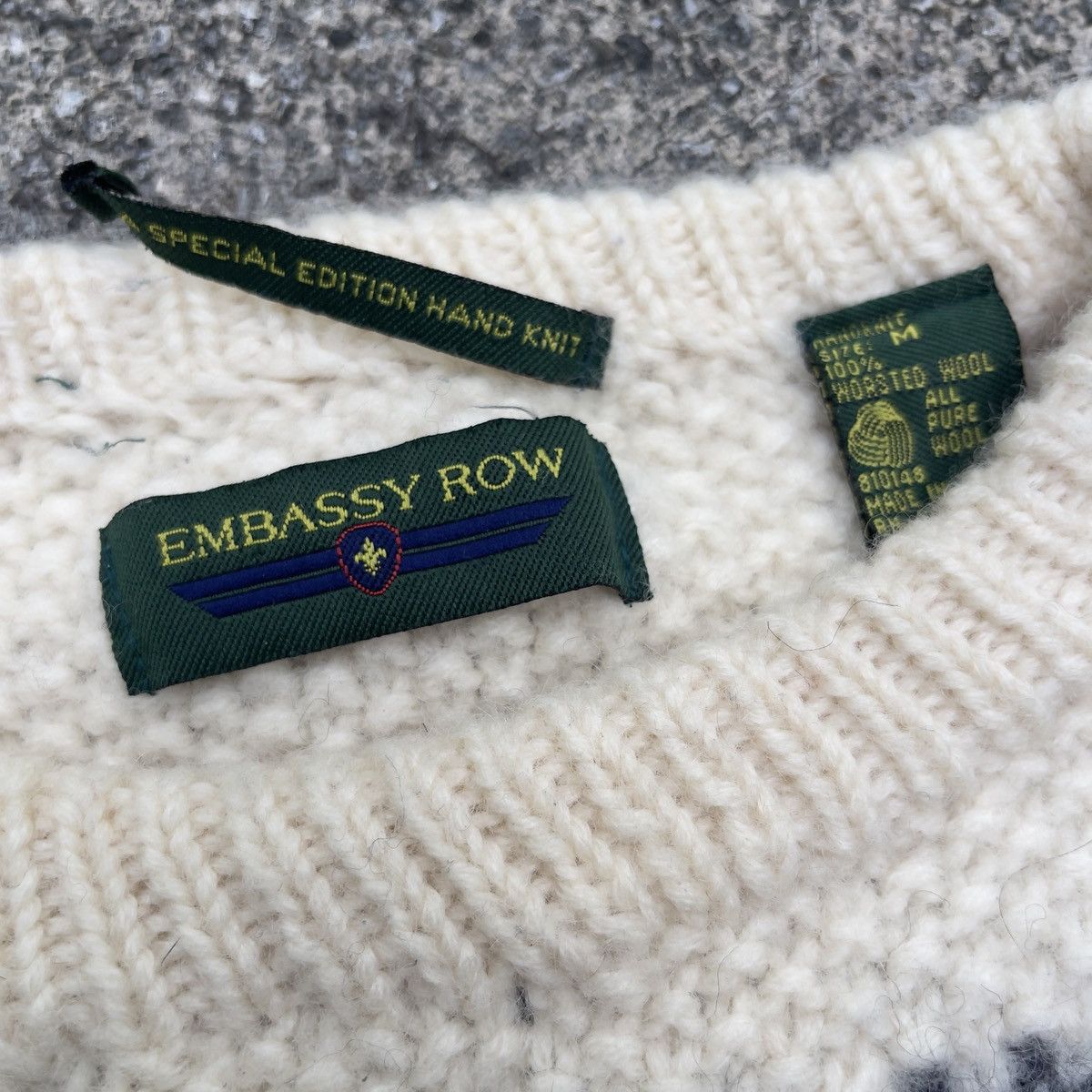 Vintage Vintage 90s EMBASSY ROW Chunky Wool Sweater Size US M / EU 48-50 / 2 - 3 Thumbnail