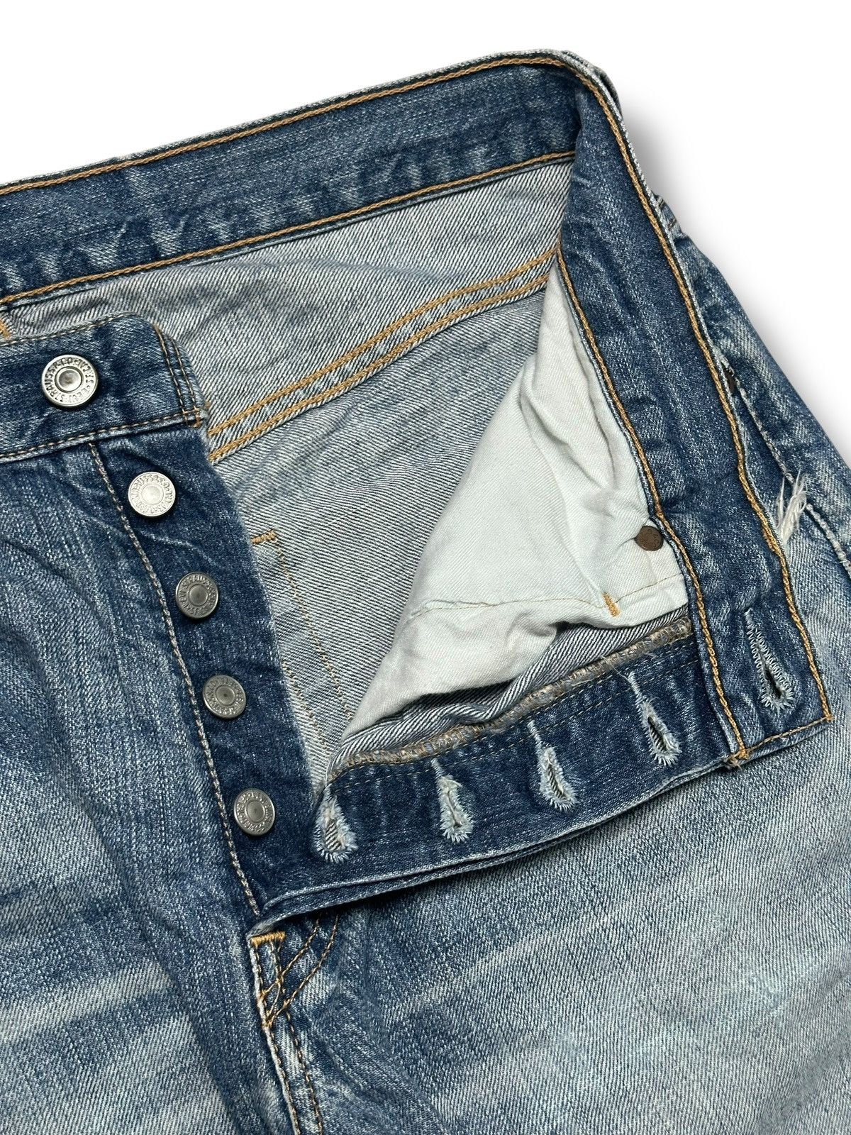 Levi's Levis 501 Vintage Distressed Straight Jean Faded Wash Size US 32 / EU 48 - 10 Thumbnail