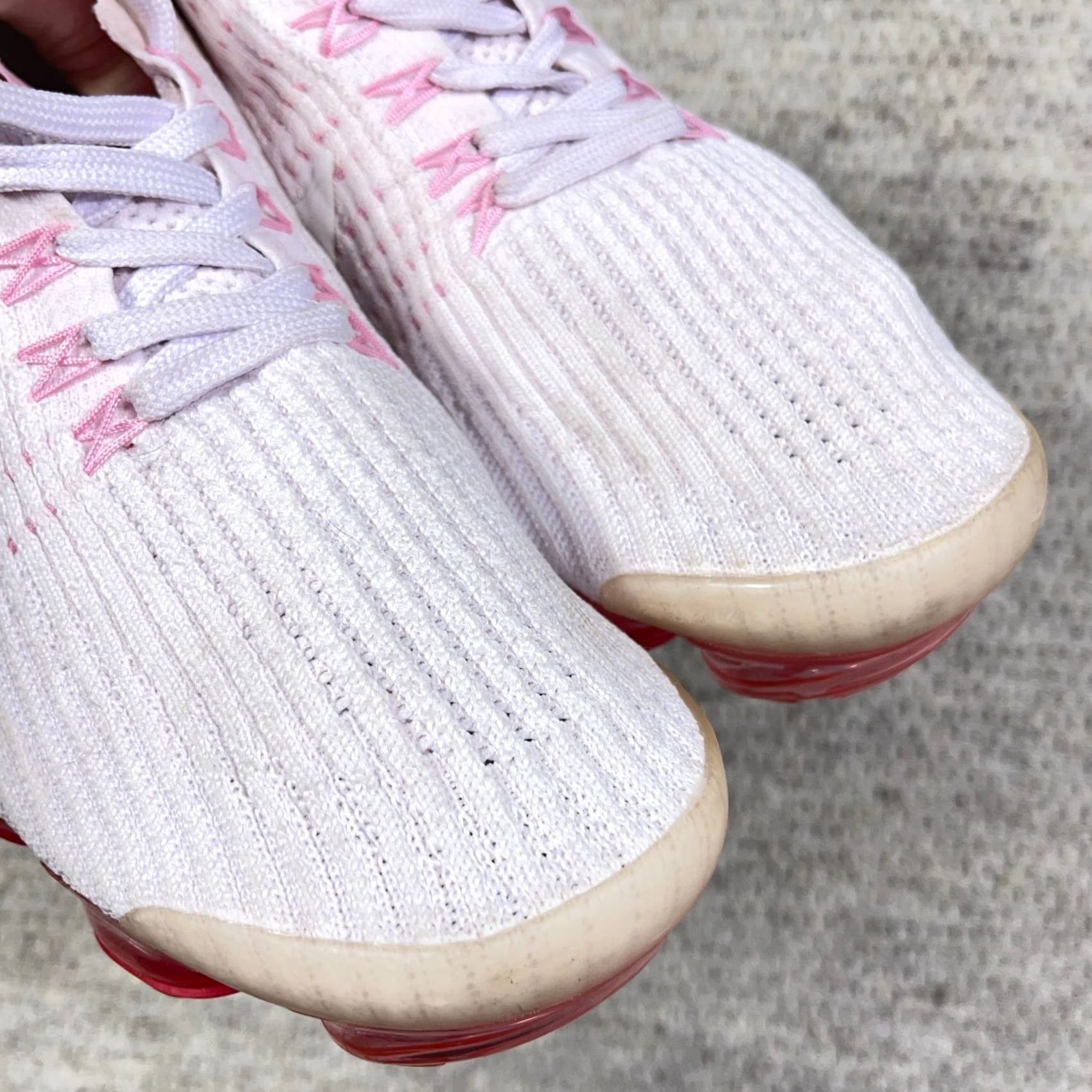 Nike Nike Air VaporMax 3 WMNS White Pink Running Sneakers Size 8.5 AJ6910-005 Size US 9 / IT 39 - 3 Thumbnail